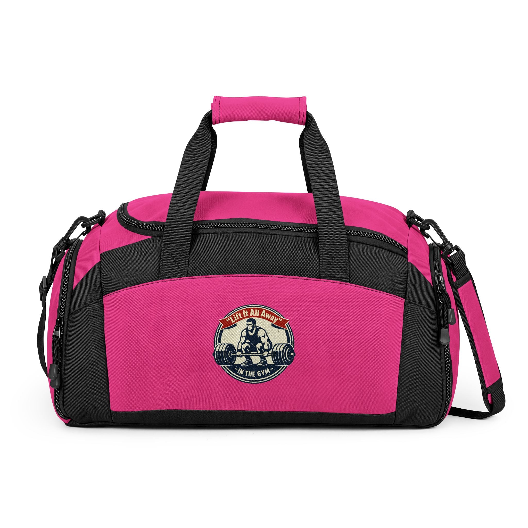 Classic Canvas Gym Bag with Vintage Motorcycle Patch