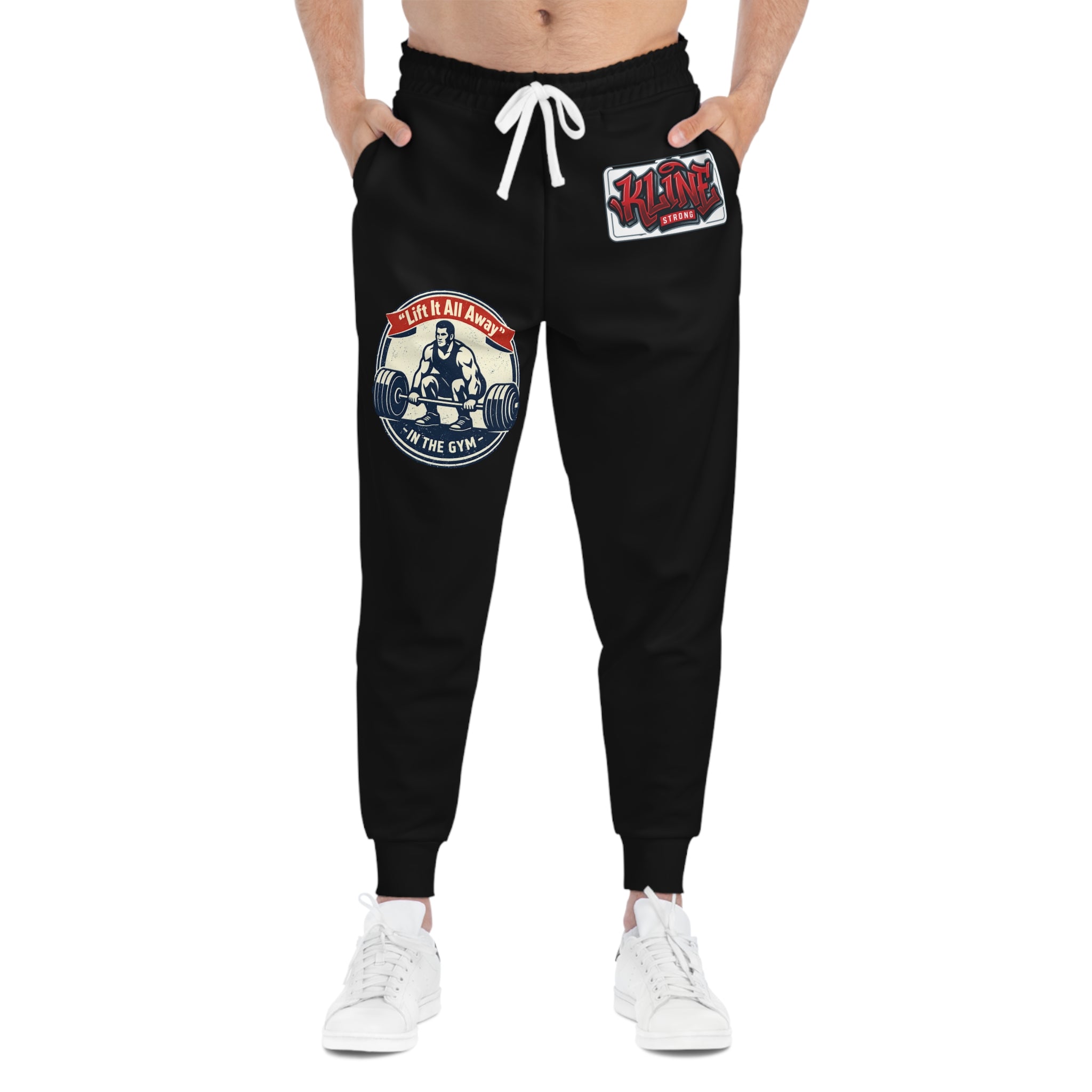Gym Vintage Patch Joggers — "Lift If Any Doubt" Athletic Sweatpants