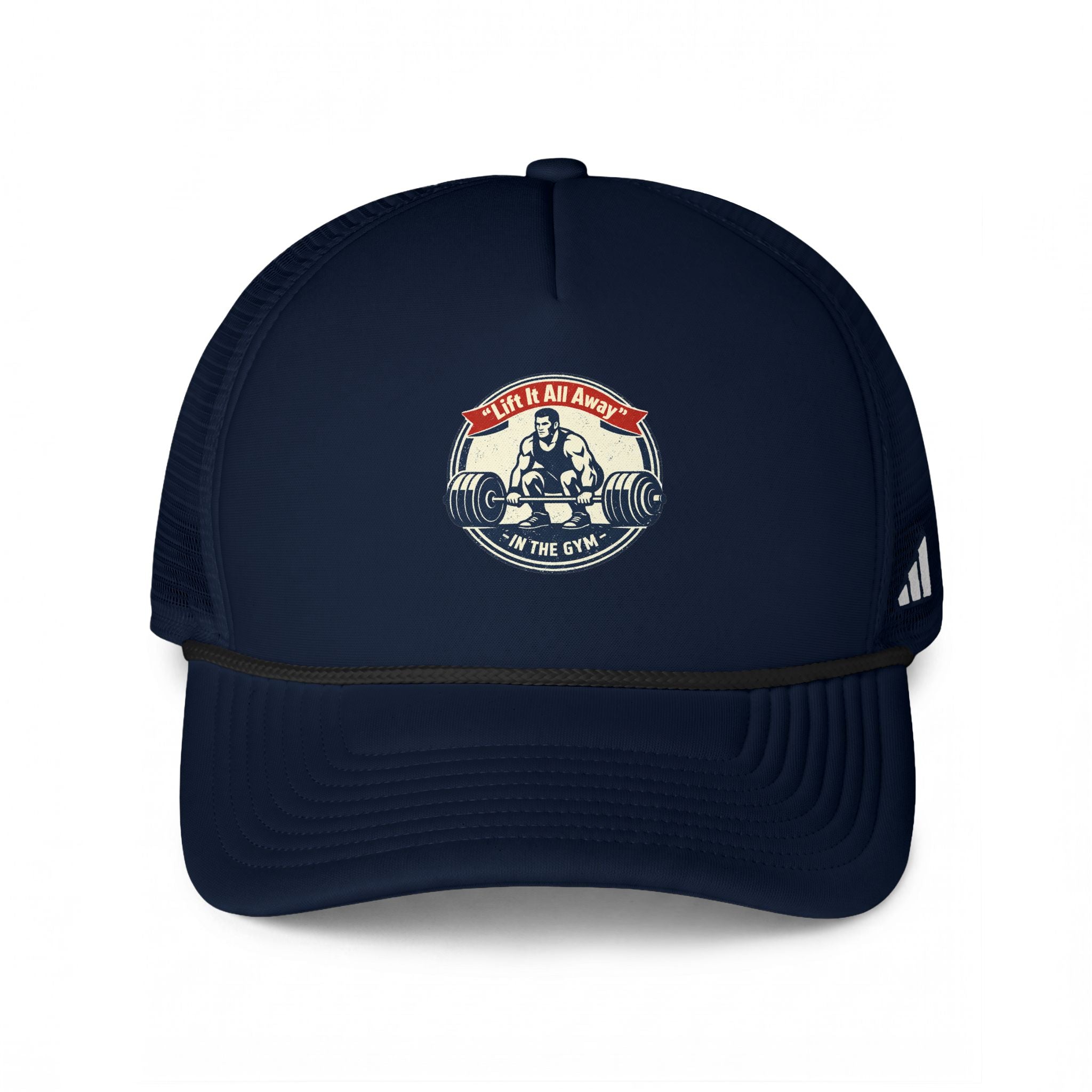 Weightlifting Trucker Hat — Lift or Be Squatted Vintage Patch