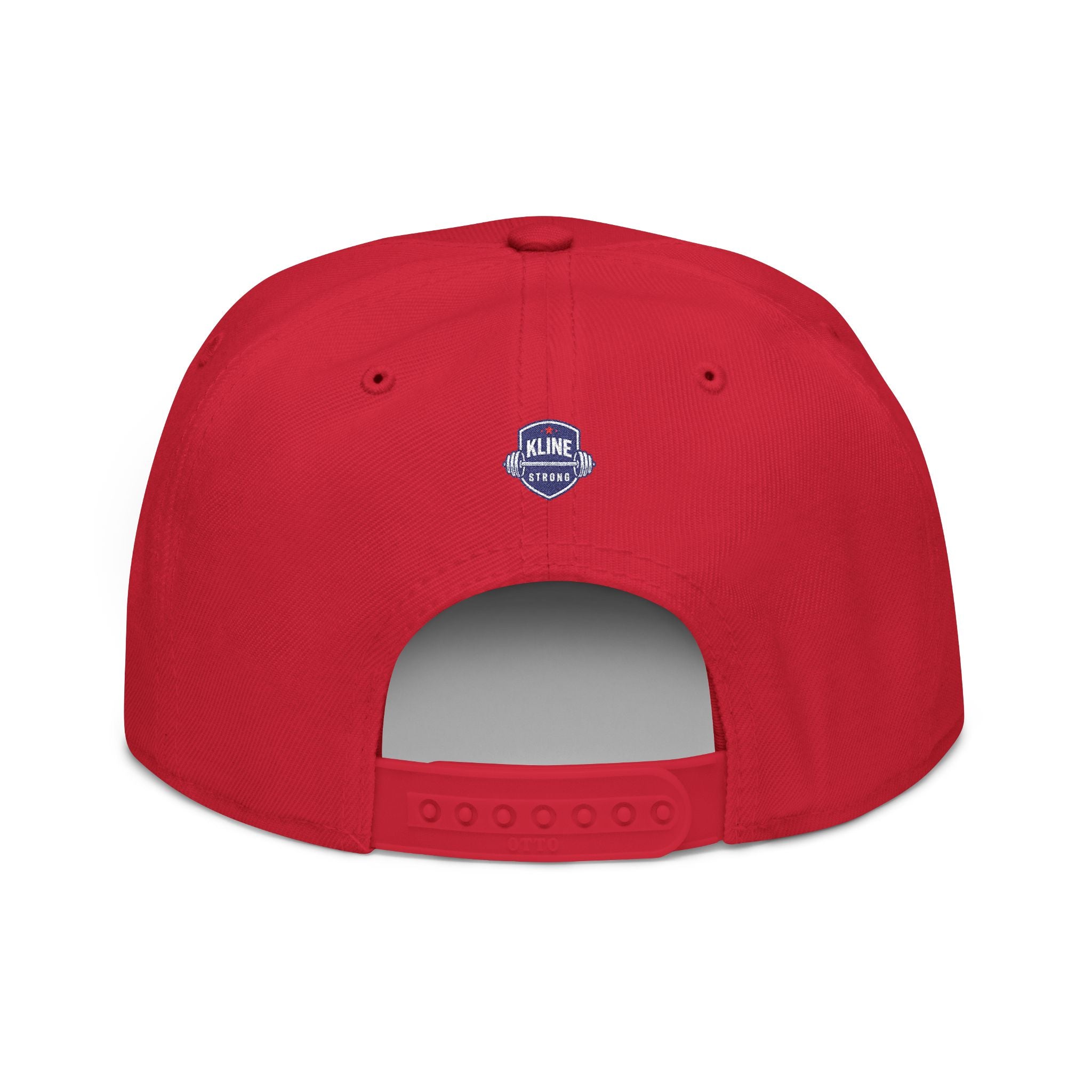 Embroidered Street Patch Snapback Hat — Red Graffiti Logo