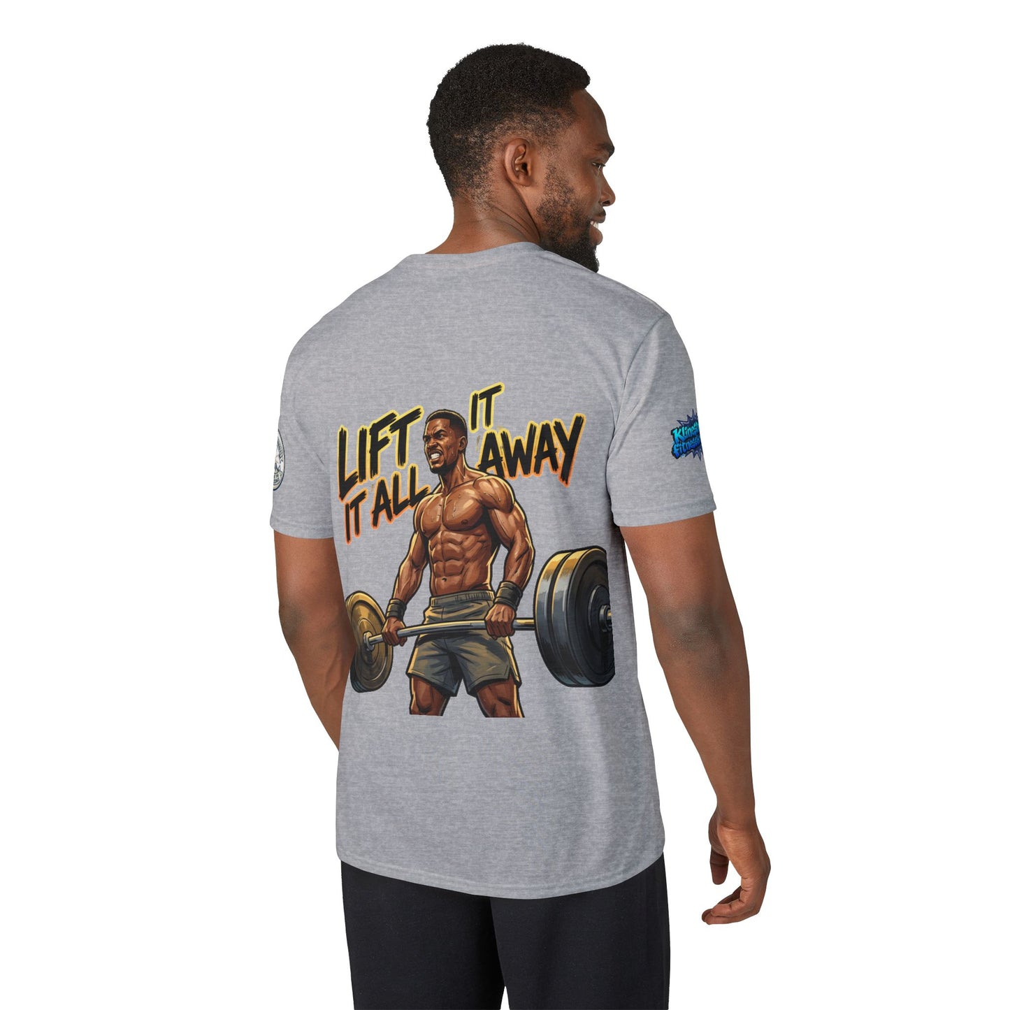 Lift It All Away Weightlifting Performance T‑Shirt — Rune Strong Gym Tee