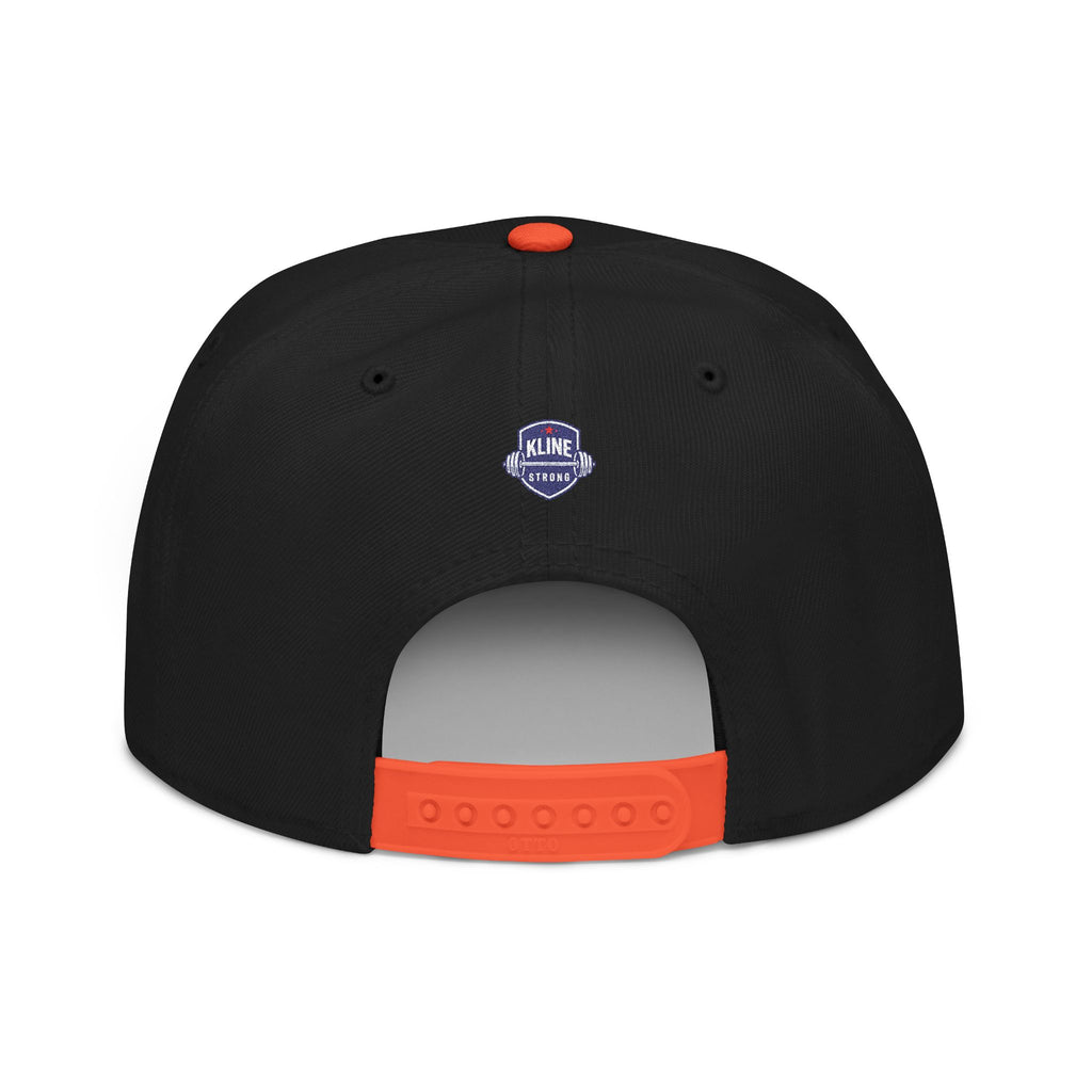 Embroidered Street Patch Snapback Hat — Red Graffiti Logo