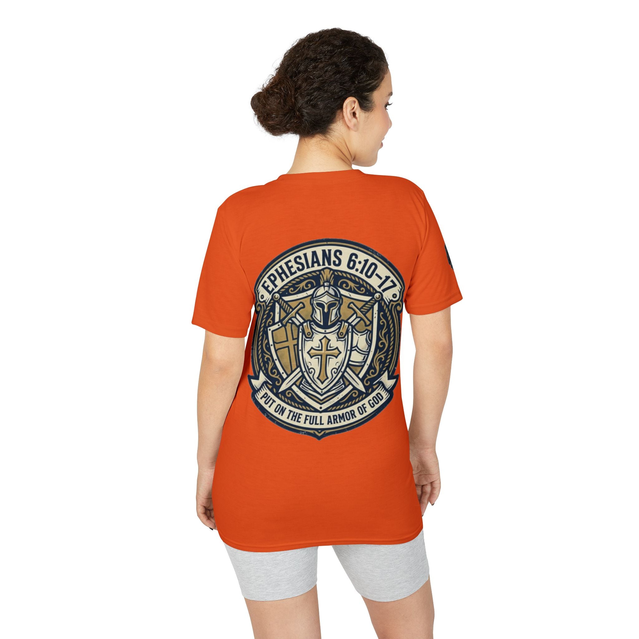 Christian Gym T-Shirt — "Lift It All Anyway" / Ephesians 6:10–17 Armor of God Fitness Tee