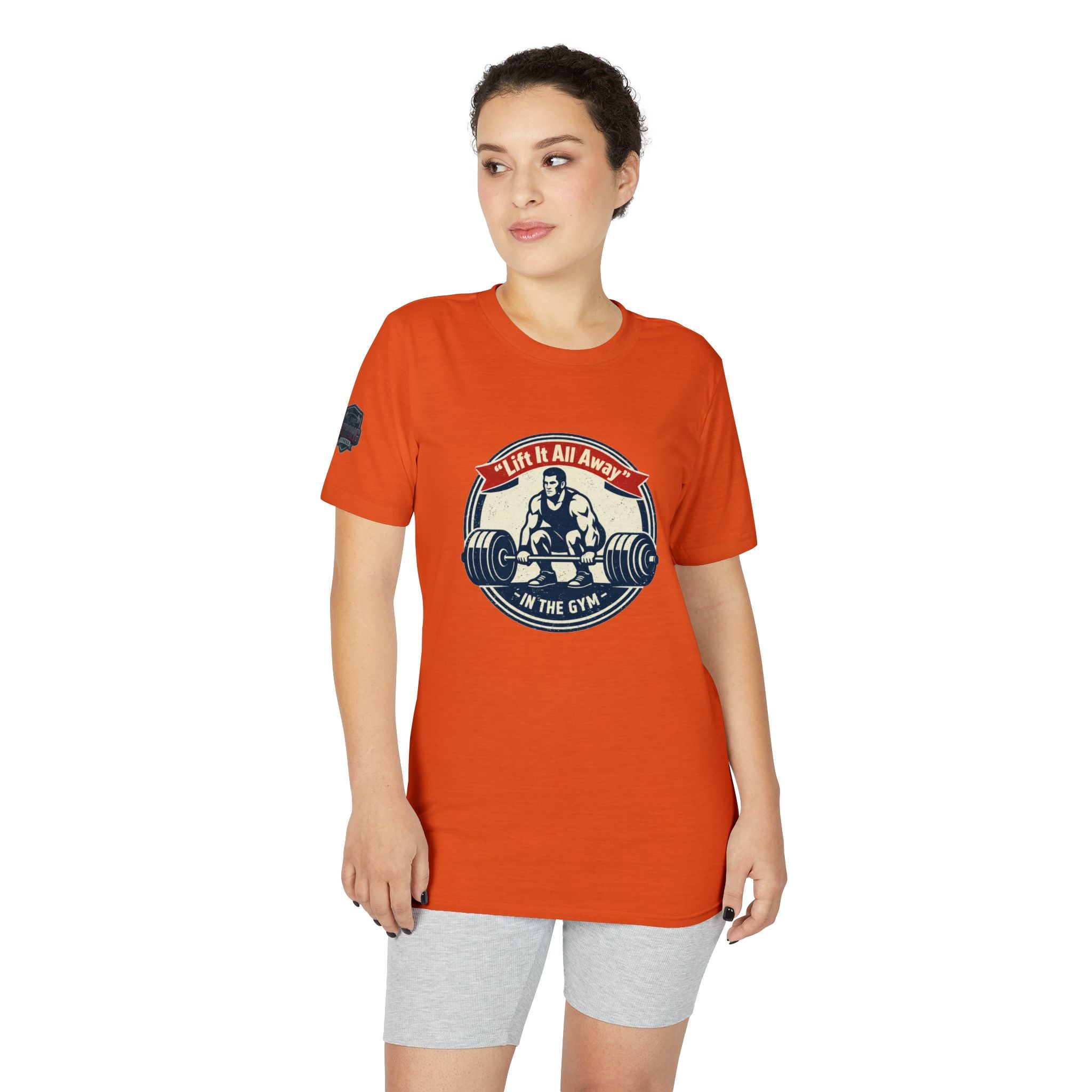Christian Gym T-Shirt — "Lift It All Anyway" / Ephesians 6:10–17 Armor of God Fitness Tee