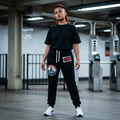 Gym Vintage Patch Joggers — "Lift If Any Doubt" Athletic Sweatpants