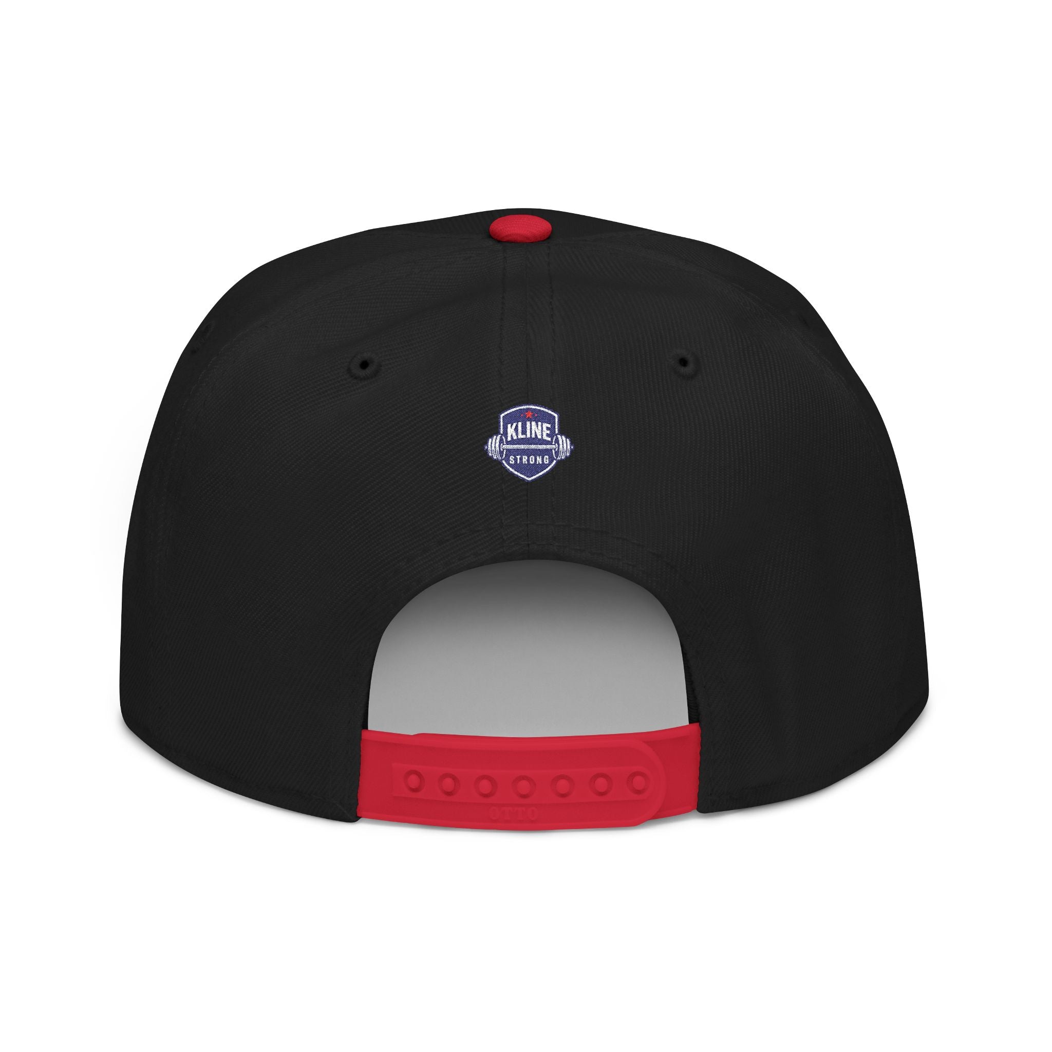 Embroidered Street Patch Snapback Hat — Red Graffiti Logo