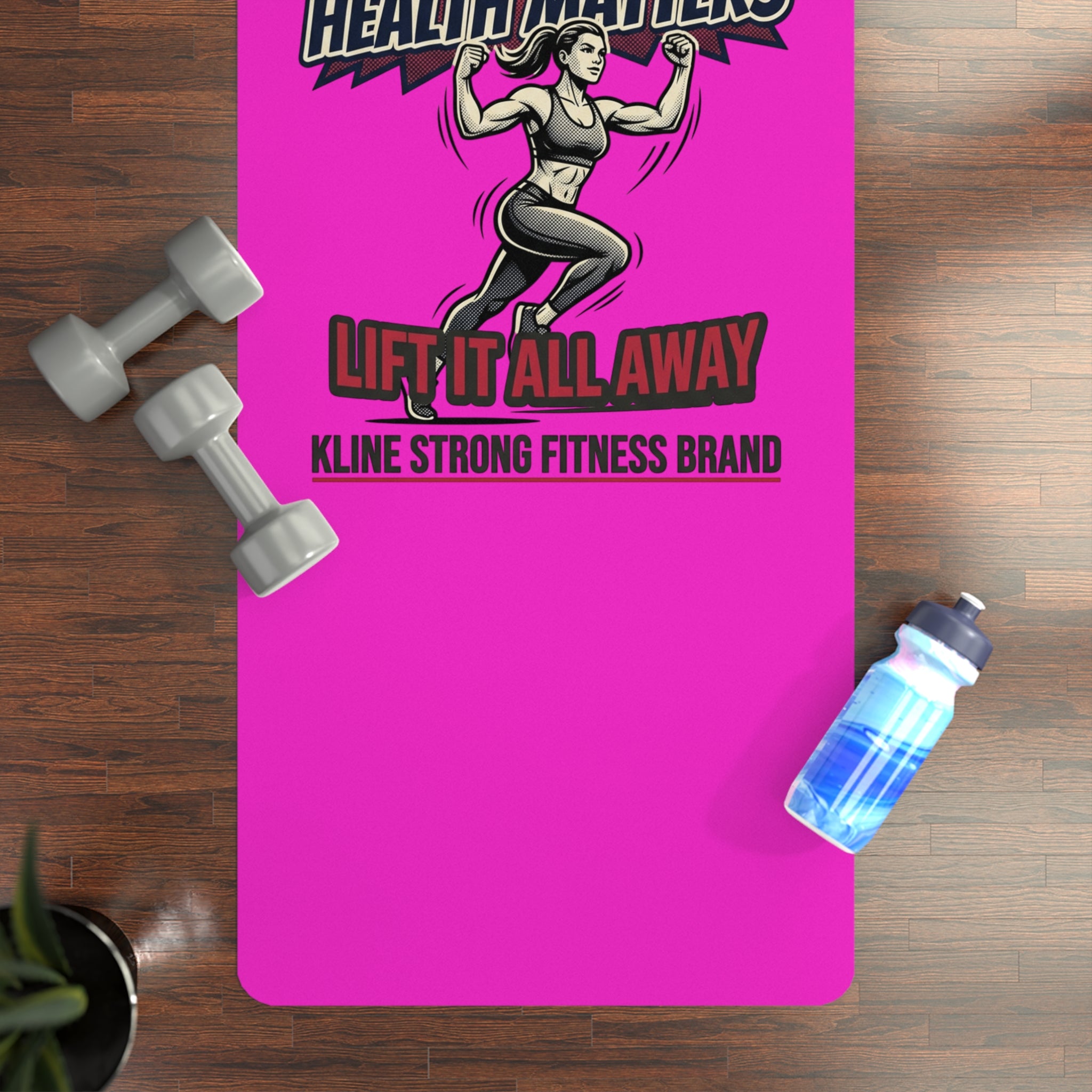 Yoga Mat — "Your Mental Health Matters" Motivational Rubber Fitness Mat