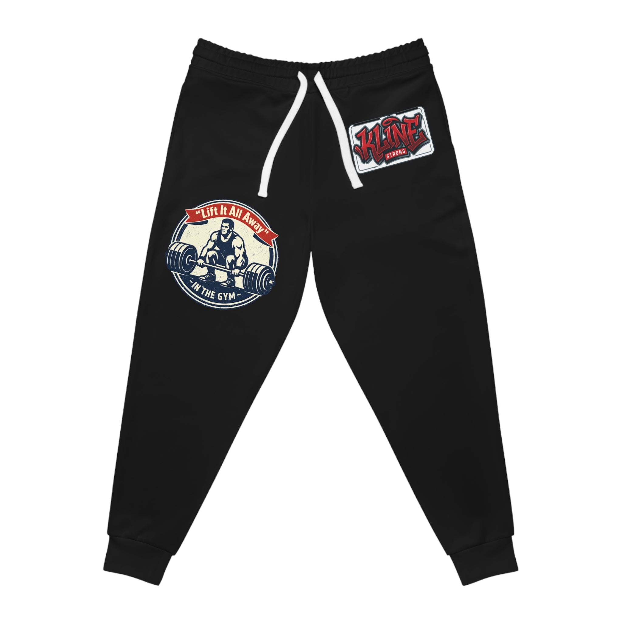 Gym Vintage Patch Joggers — "Lift If Any Doubt" Athletic Sweatpants