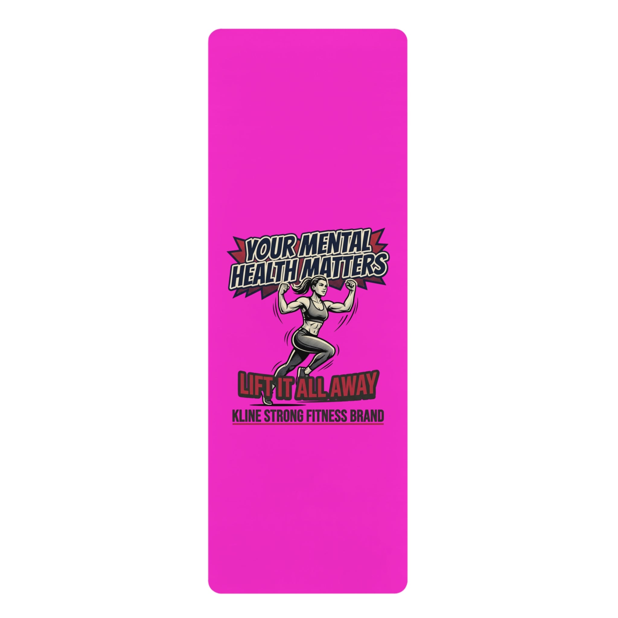 Yoga Mat — "Your Mental Health Matters" Motivational Rubber Fitness Mat