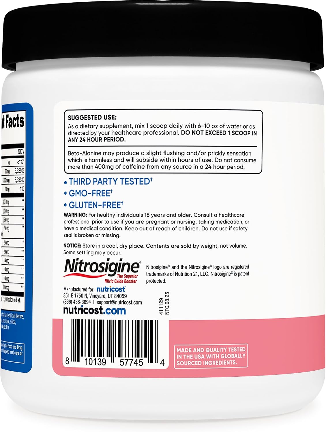 Nutricost Pre-Workout Complex Powder (Blue Raspberry) 30 Servings | Pre-Workout Supplement with Beta-Alanine, Taurine & Amino Acids