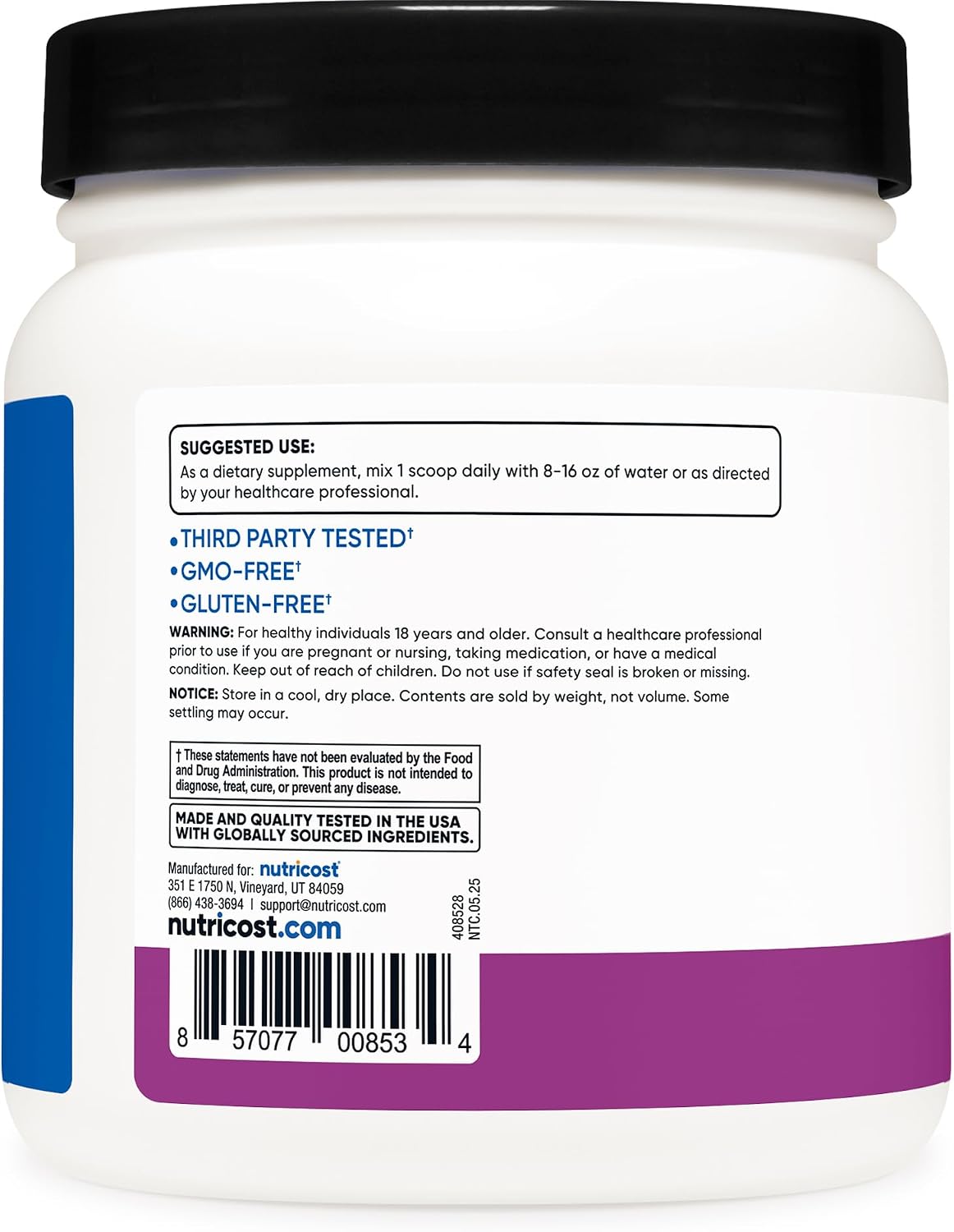 Nutricost BCAA Powder (Strawberry Kiwi, 90 Servings) - Optimal 2:1:1 Ratio