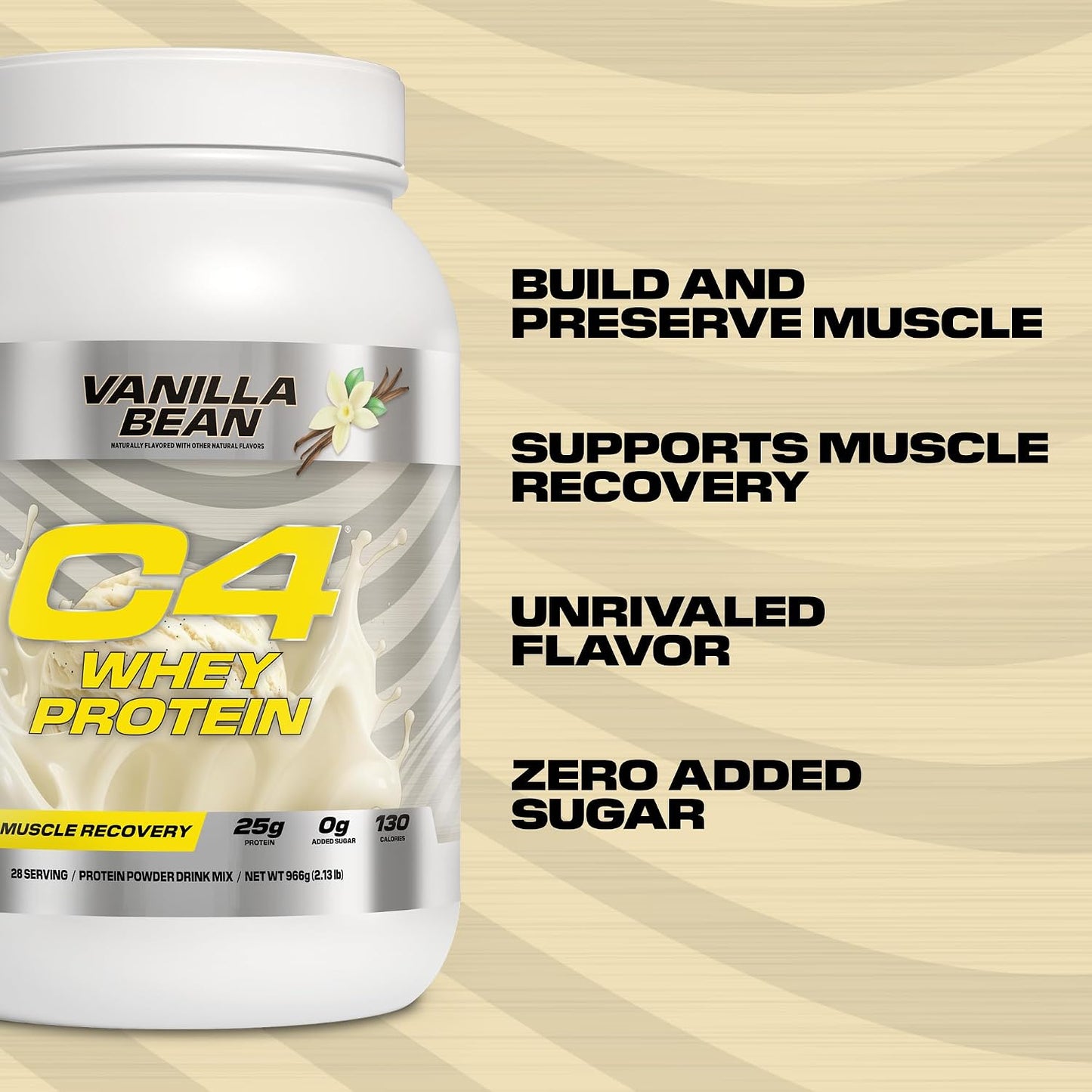 C4 Whey Protein Powder, 25g of Protein for Muscle Recover, 28 Servings