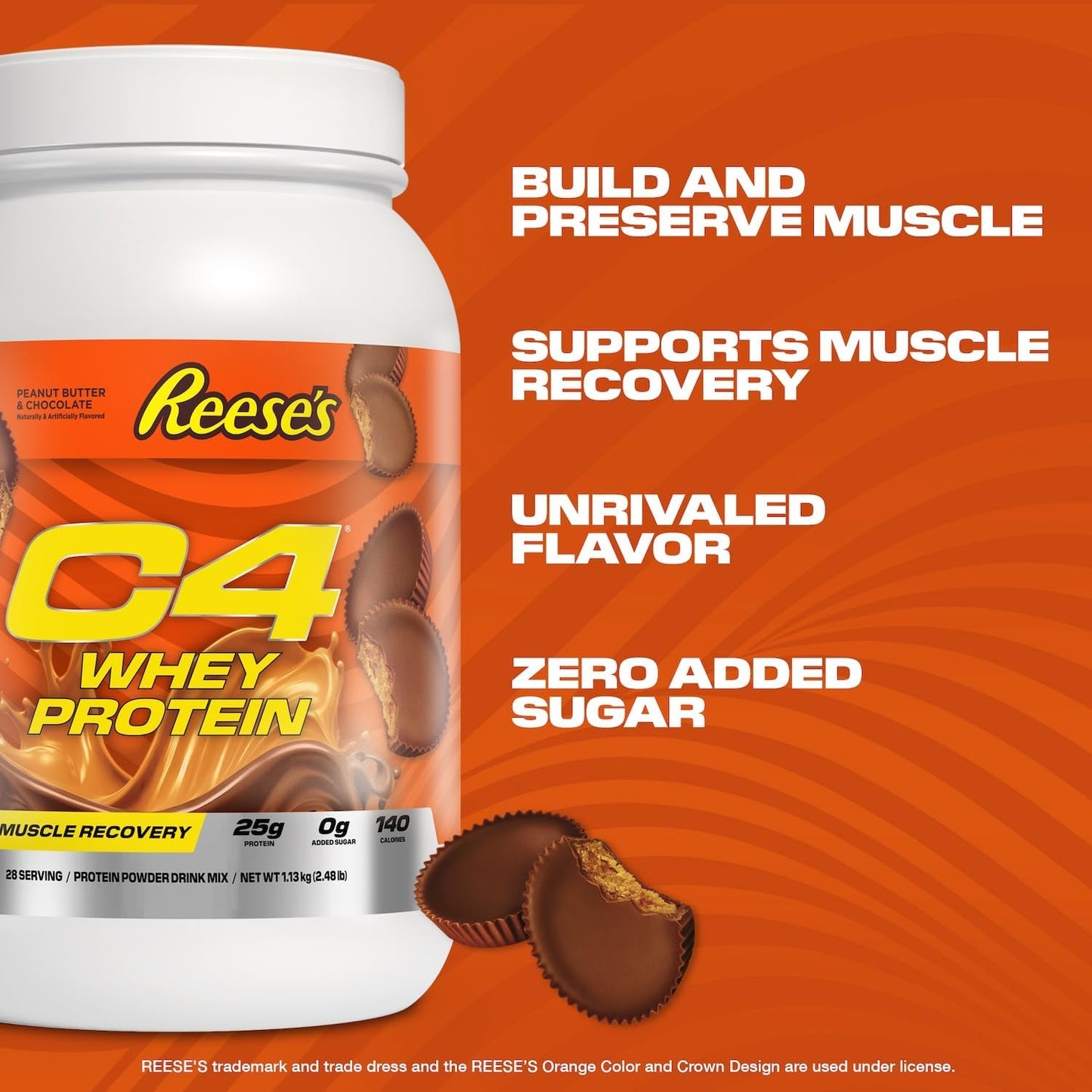 C4 Whey Protein Powder, 25g of Protein for Muscle Recover, 28 Servings