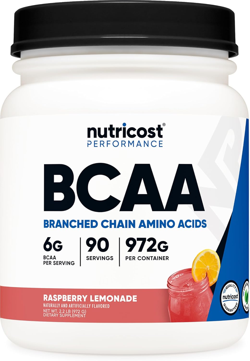 Nutricost BCAA Powder (Strawberry Kiwi, 90 Servings) - Optimal 2:1:1 Ratio