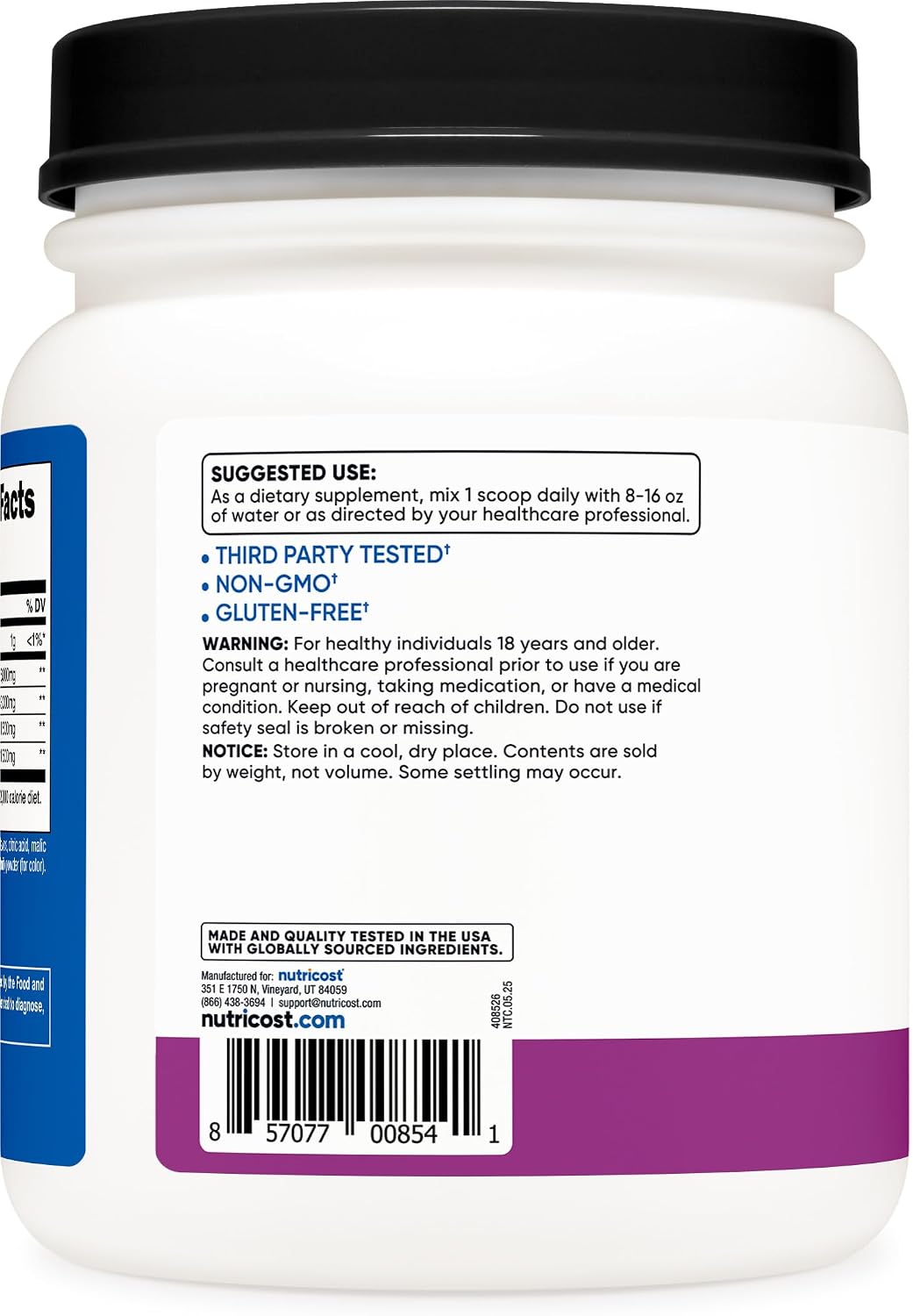Nutricost BCAA Powder (Strawberry Kiwi, 90 Servings) - Optimal 2:1:1 Ratio