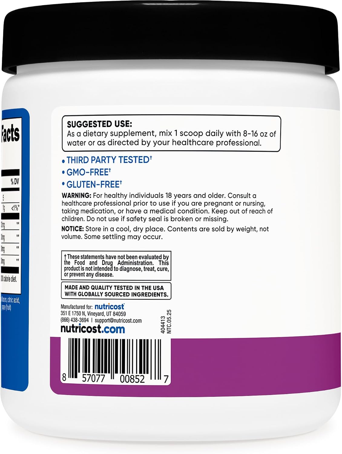 Nutricost BCAA Powder (Strawberry Kiwi, 90 Servings) - Optimal 2:1:1 Ratio