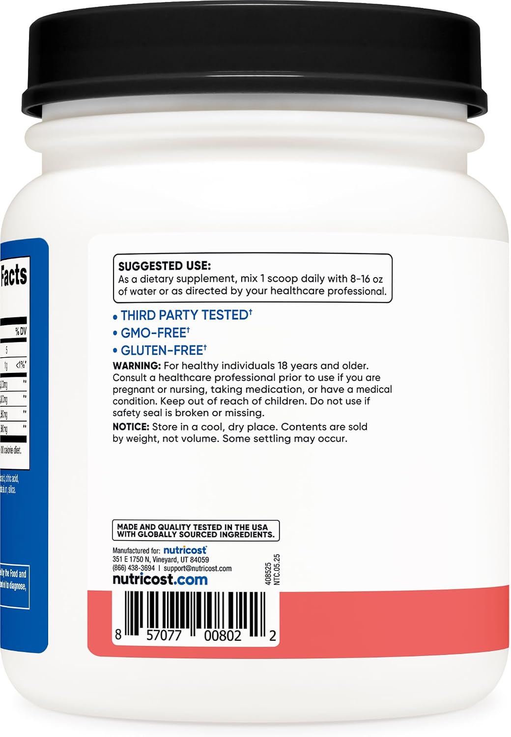 Nutricost BCAA Powder (Strawberry Kiwi, 90 Servings) - Optimal 2:1:1 Ratio