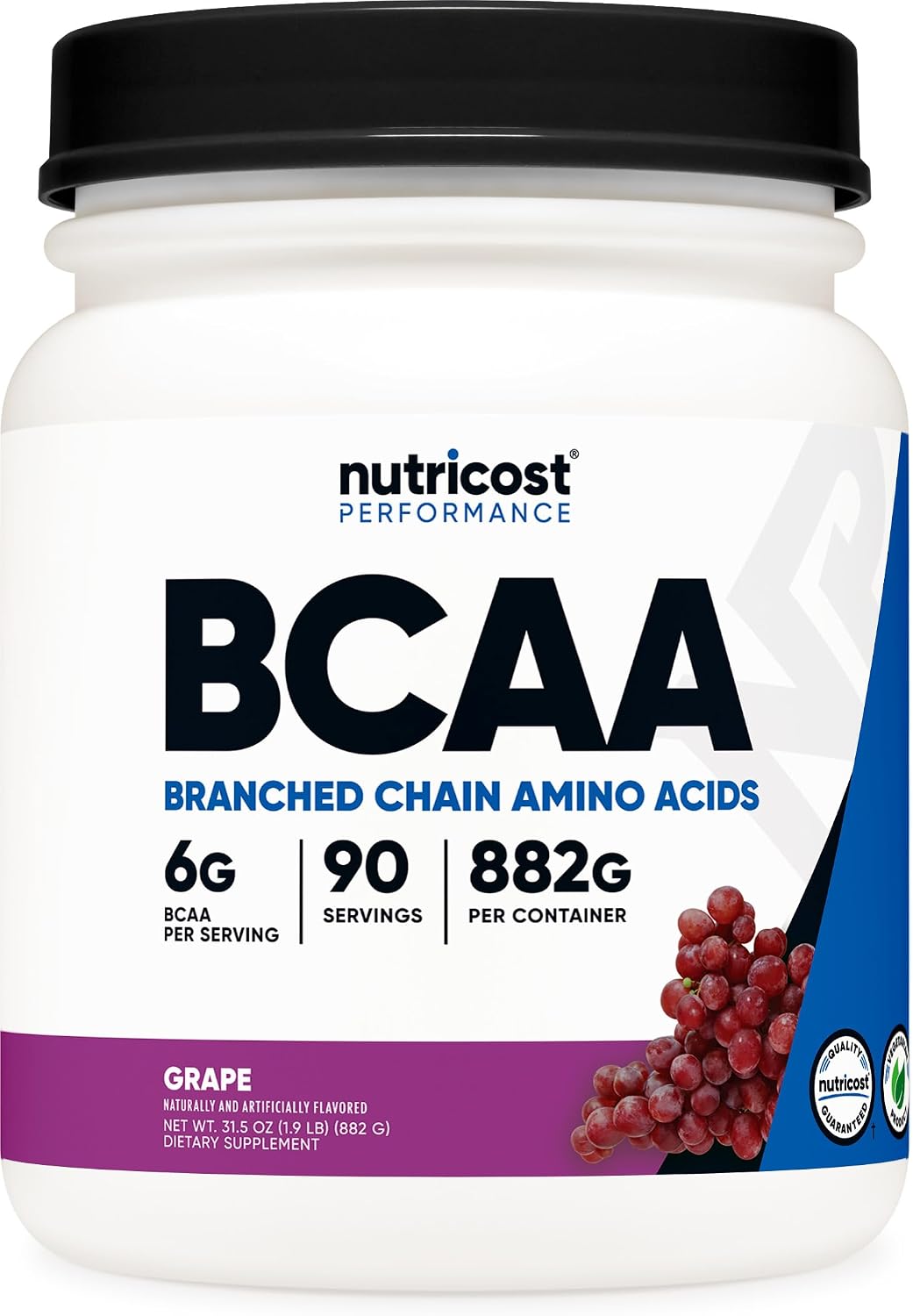 Nutricost BCAA Powder (Strawberry Kiwi, 90 Servings) - Optimal 2:1:1 Ratio