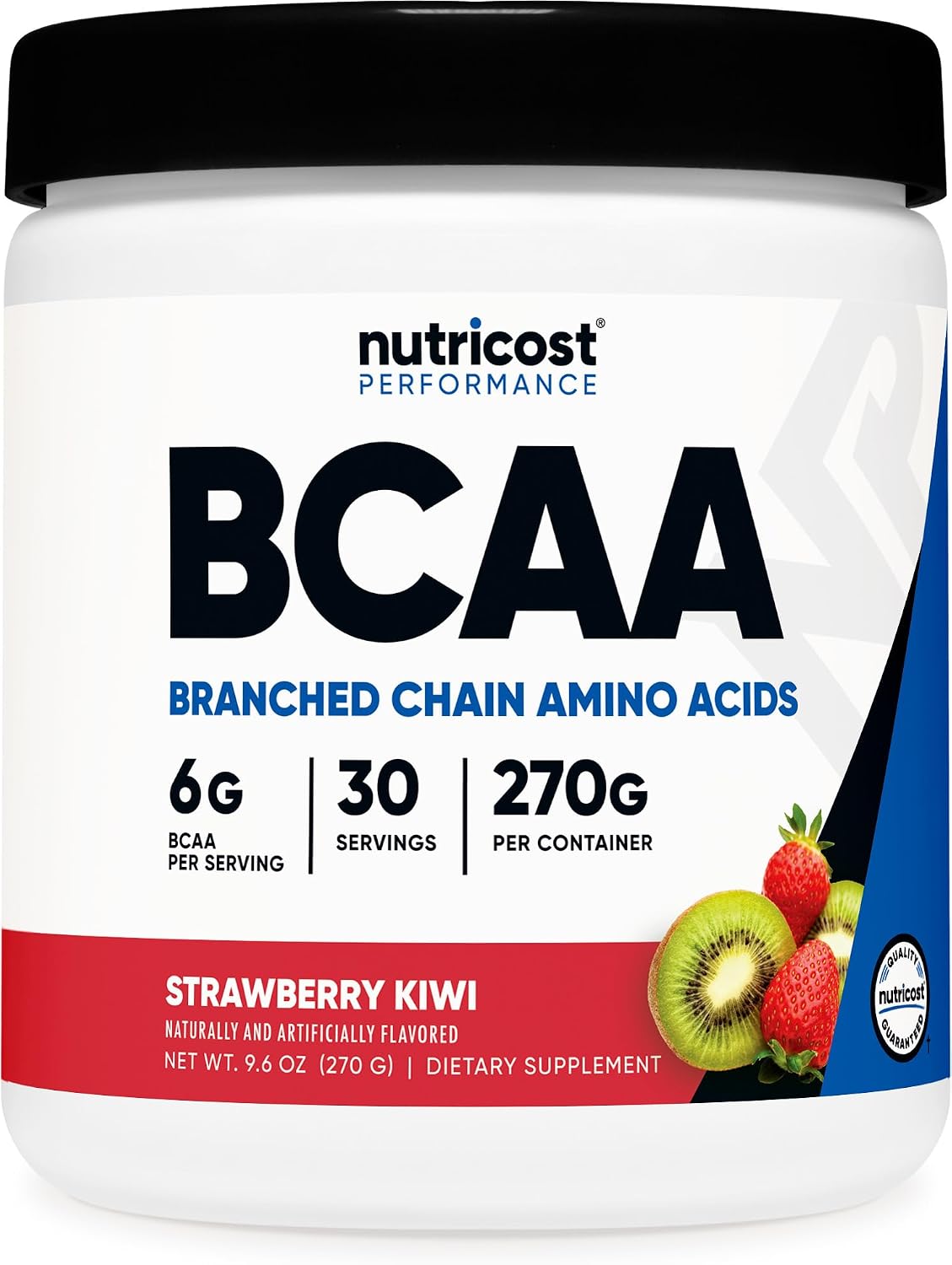 Nutricost BCAA Powder (Strawberry Kiwi, 90 Servings) - Optimal 2:1:1 Ratio