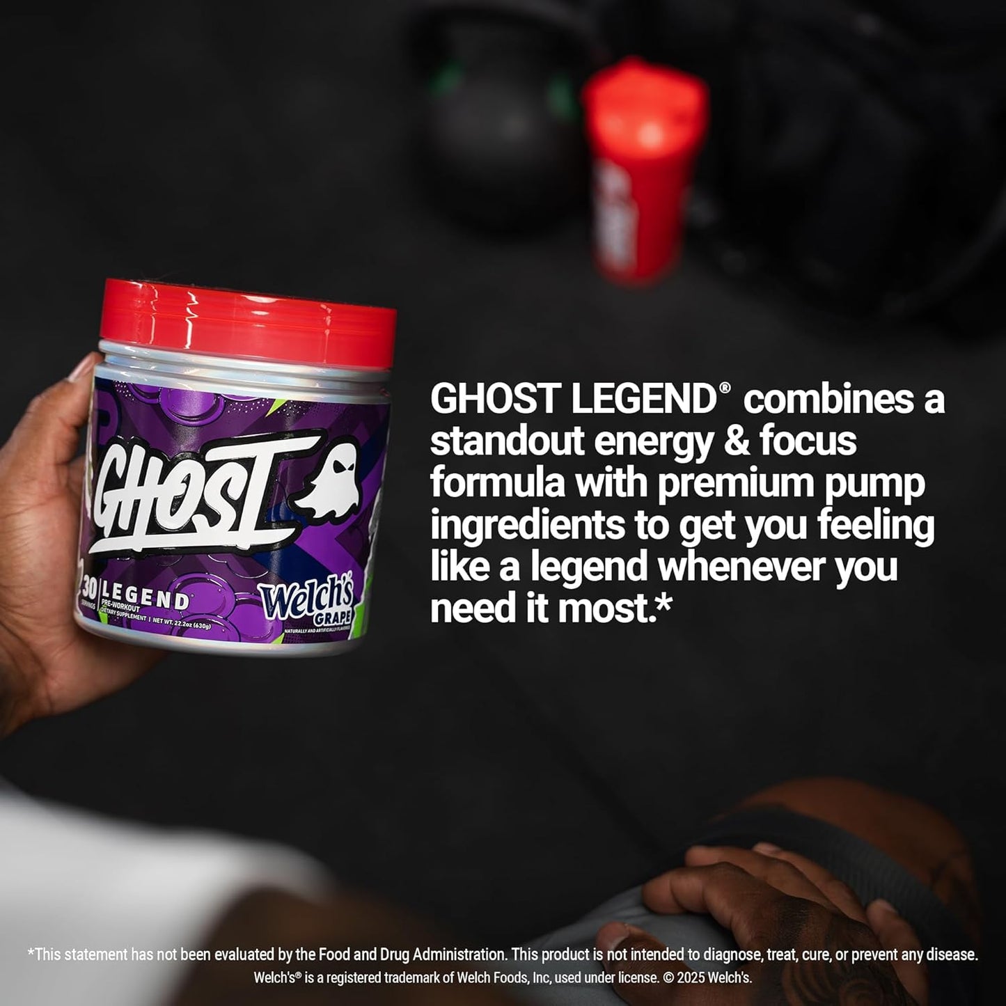 GHOST Legend Pre-Workout Powder, Sonic Cherry Limeade, 30 Servings | Pre-Workout with 300MG Caffeine, L-Citrulline, & Beta Alanine - Energy & Focus for Men & Women - Free of Soy, Sugar, & Gluten