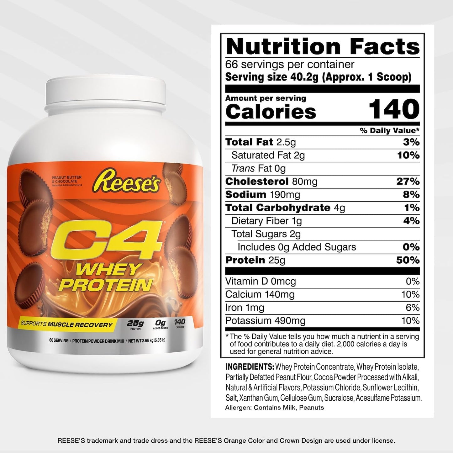 C4 Whey Protein Powder, 25g of Protein for Muscle Recover, 28 Servings