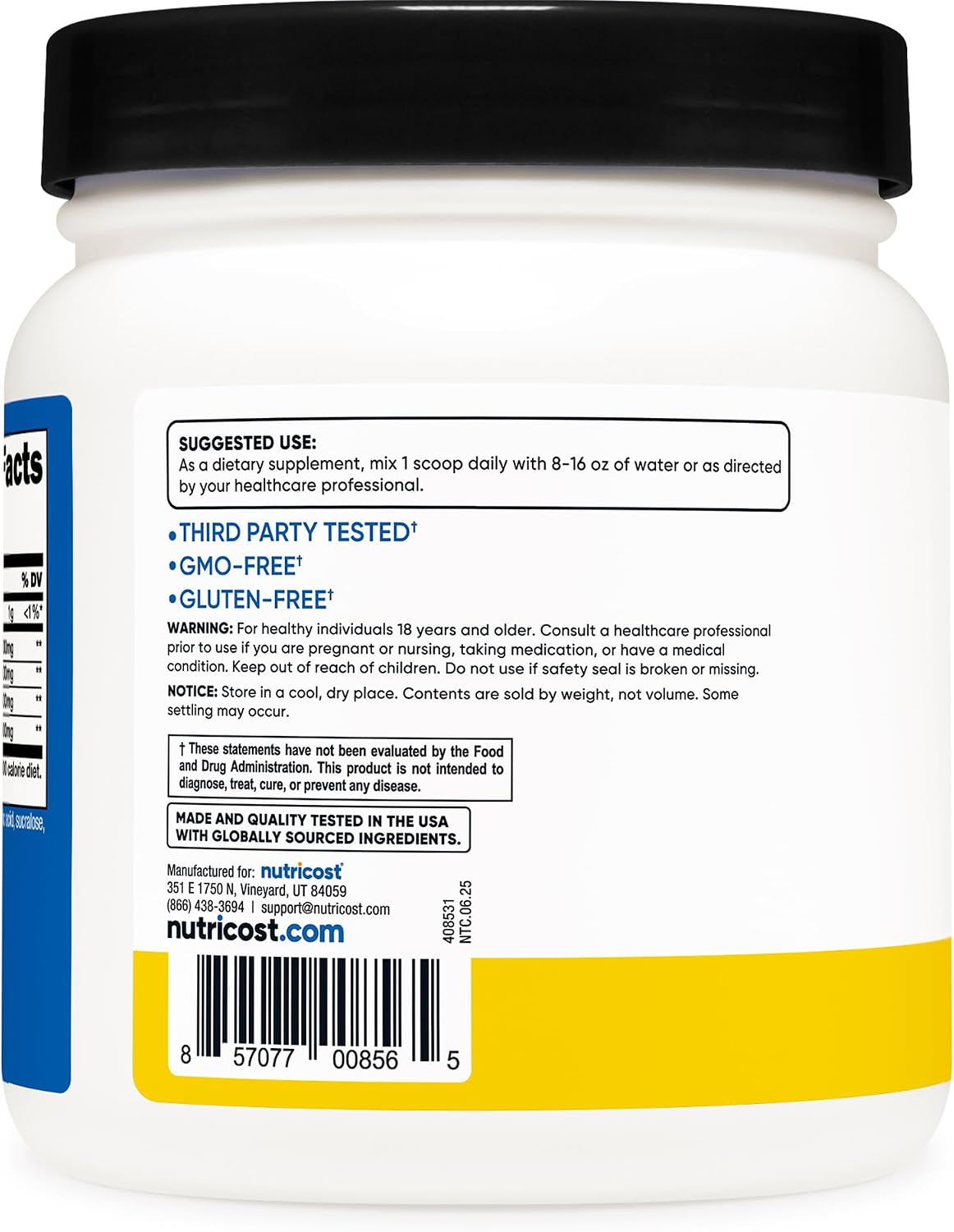 Nutricost BCAA Powder (Strawberry Kiwi, 90 Servings) - Optimal 2:1:1 Ratio