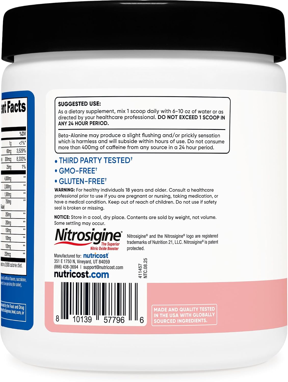 Nutricost Pre-Workout Complex Powder (Blue Raspberry) 30 Servings | Pre-Workout Supplement with Beta-Alanine, Taurine & Amino Acids