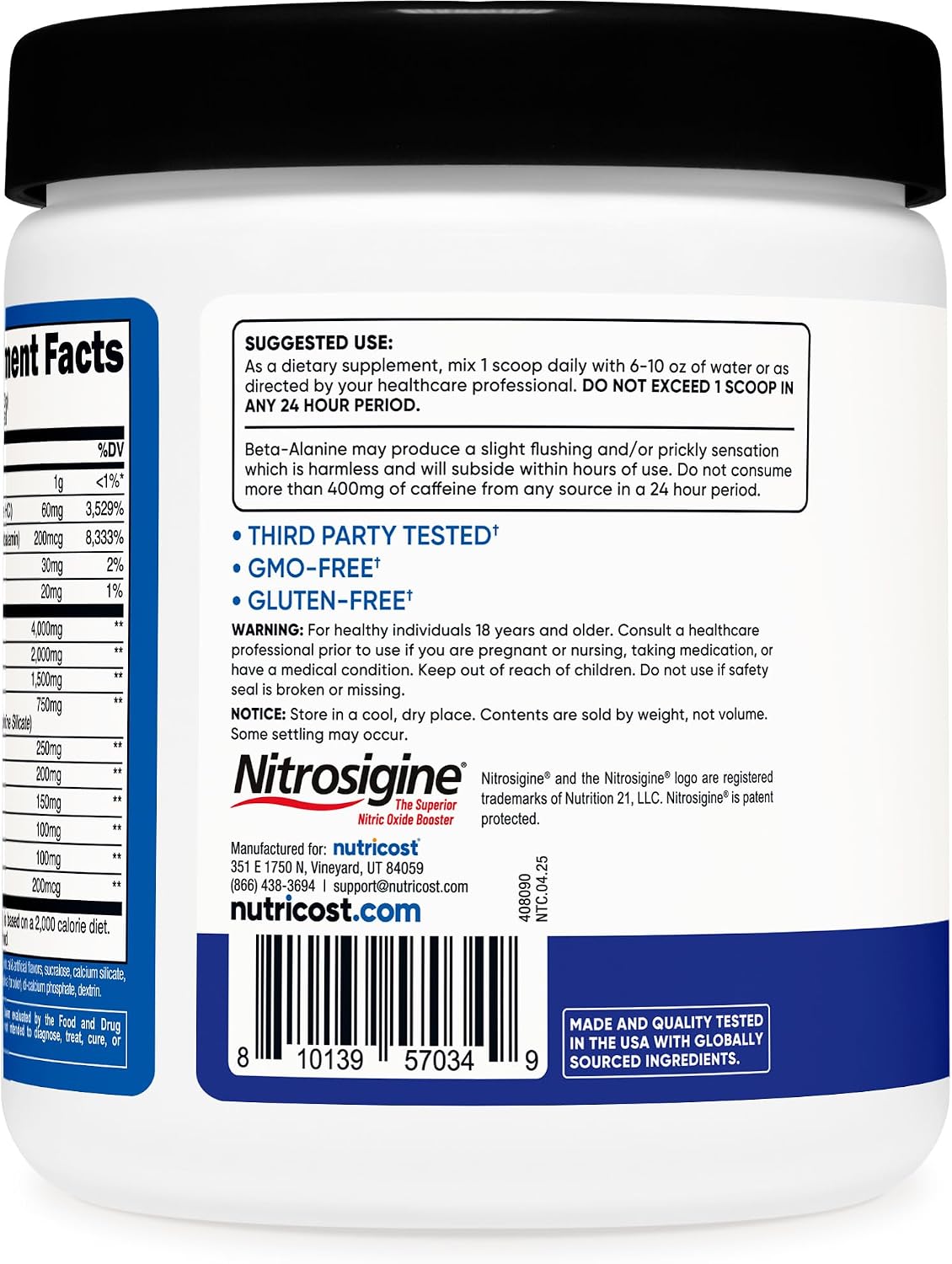Nutricost Pre-Workout Complex Powder (Blue Raspberry) 30 Servings | Pre-Workout Supplement with Beta-Alanine, Taurine & Amino Acids