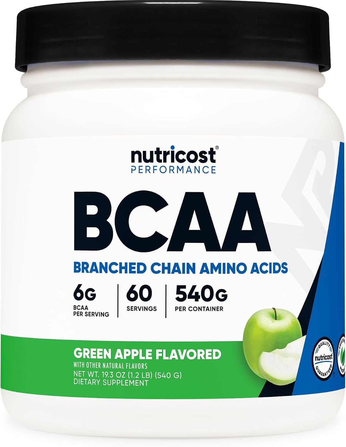 Nutricost BCAA Powder (Strawberry Kiwi, 90 Servings) - Optimal 2:1:1 Ratio