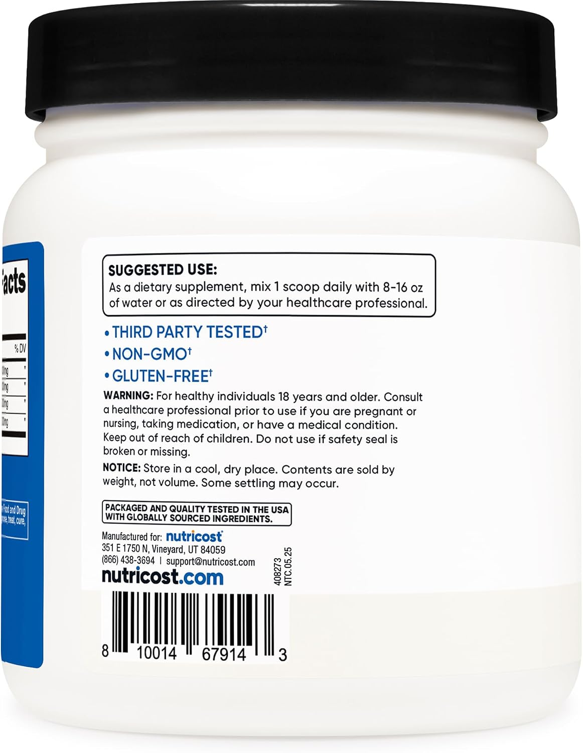Nutricost BCAA Powder (Strawberry Kiwi, 90 Servings) - Optimal 2:1:1 Ratio