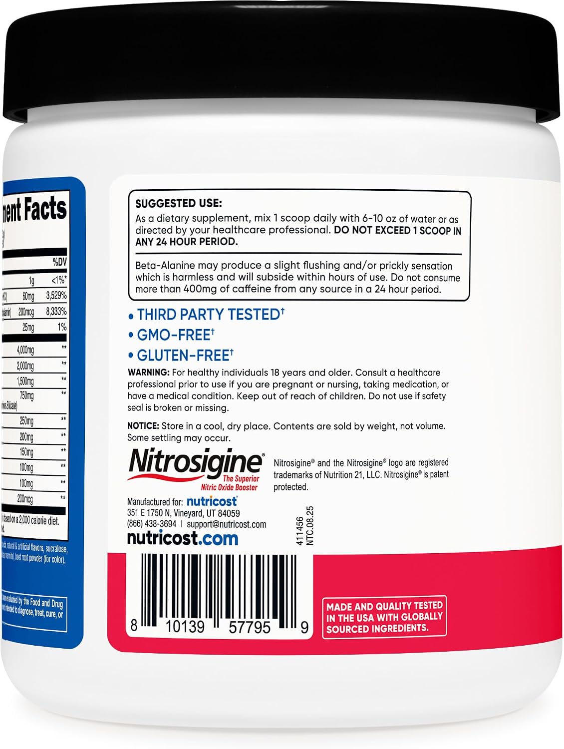 Nutricost Pre-Workout Complex Powder (Blue Raspberry) 30 Servings | Pre-Workout Supplement with Beta-Alanine, Taurine & Amino Acids