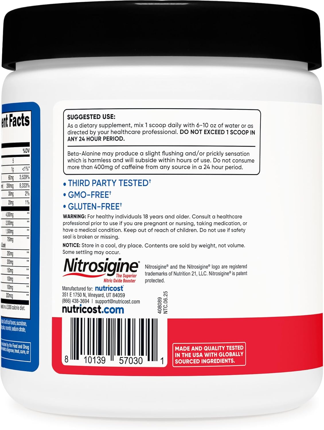 Nutricost Pre-Workout Complex Powder (Blue Raspberry) 30 Servings | Pre-Workout Supplement with Beta-Alanine, Taurine & Amino Acids