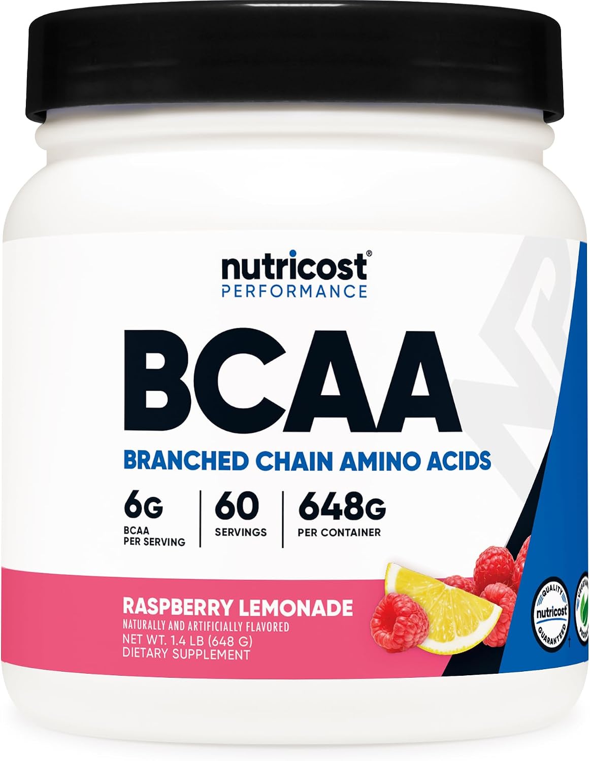 Nutricost BCAA Powder (Strawberry Kiwi, 90 Servings) - Optimal 2:1:1 Ratio