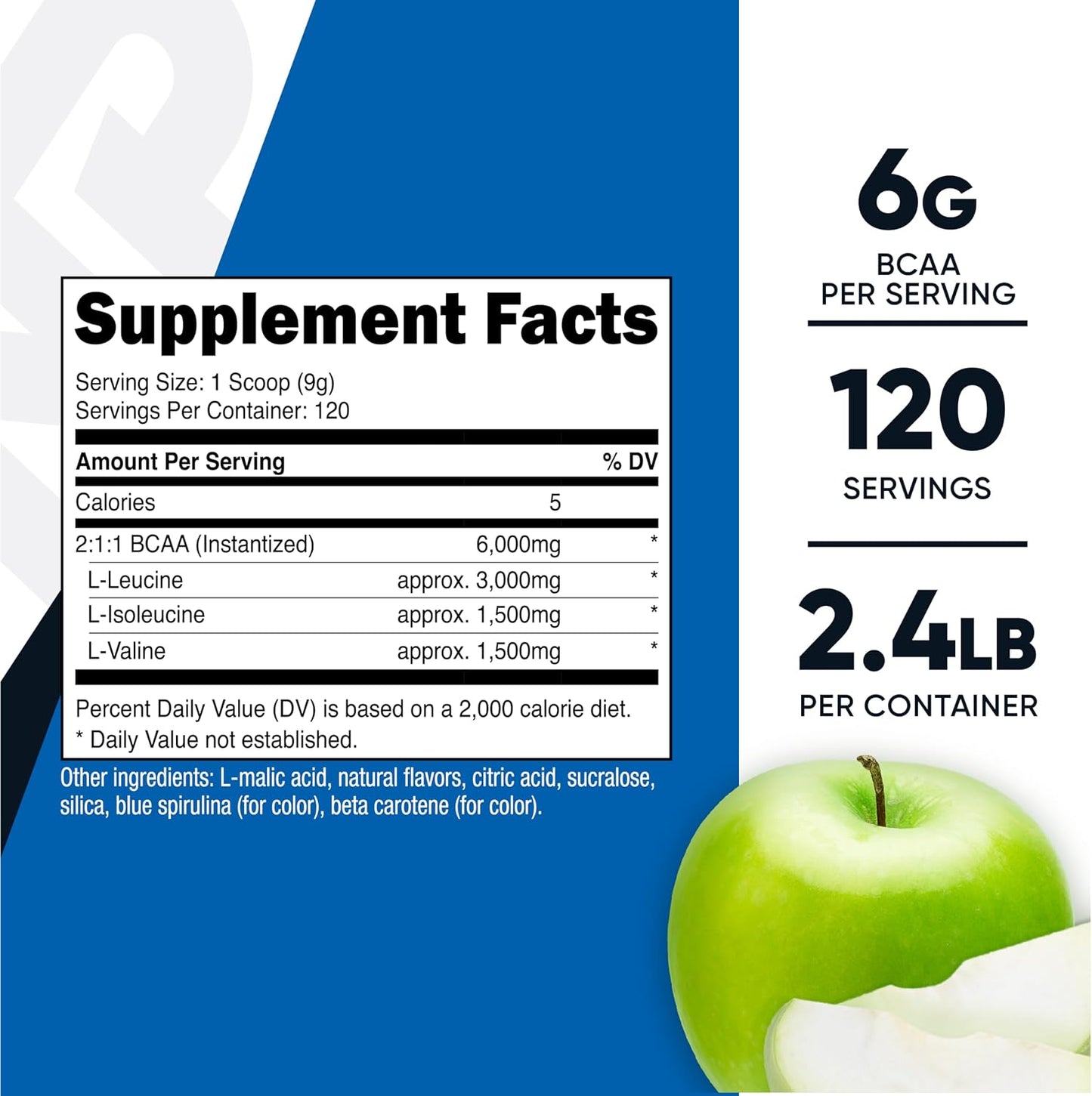 Nutricost BCAA Powder (Strawberry Kiwi, 90 Servings) - Optimal 2:1:1 Ratio