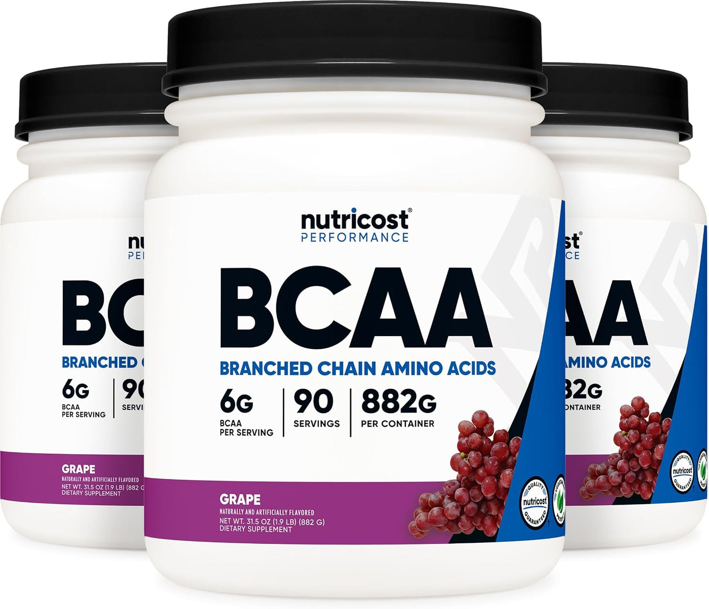 Nutricost BCAA Powder (Strawberry Kiwi, 90 Servings) - Optimal 2:1:1 Ratio
