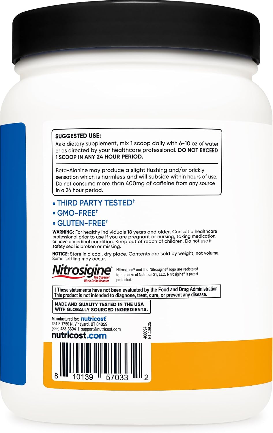Nutricost Pre-Workout Complex Powder (Blue Raspberry) 30 Servings | Pre-Workout Supplement with Beta-Alanine, Taurine & Amino Acids