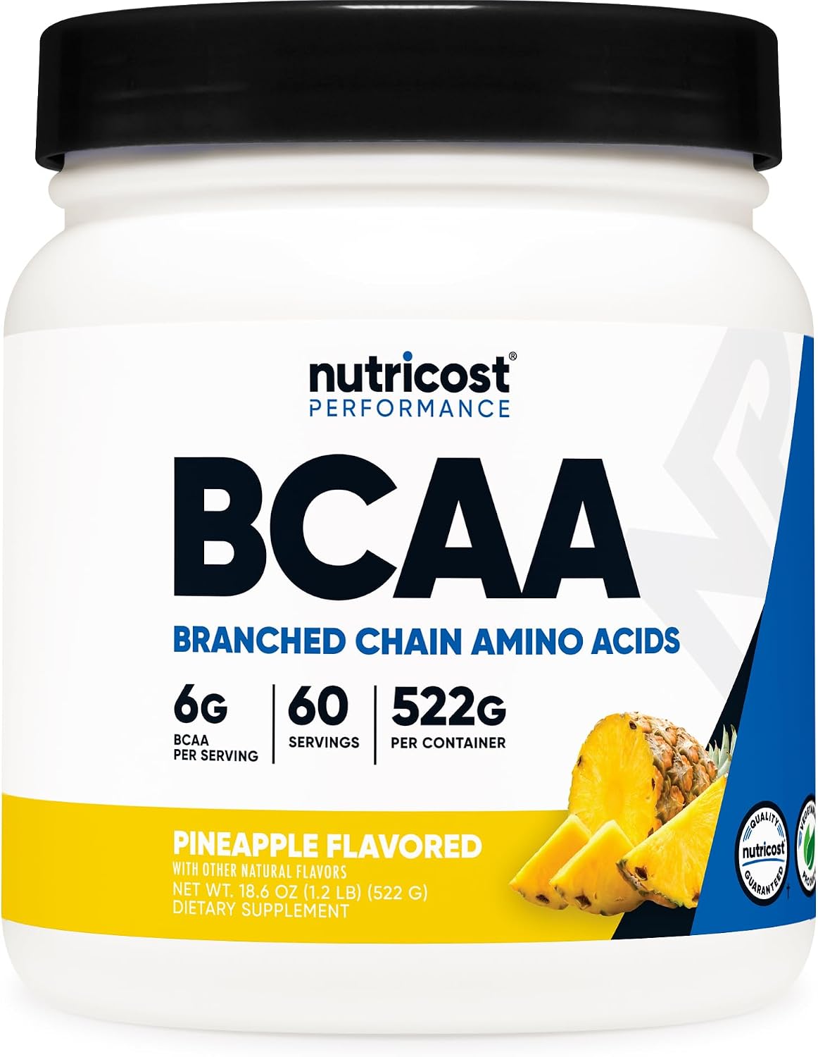 Nutricost BCAA Powder (Strawberry Kiwi, 90 Servings) - Optimal 2:1:1 Ratio