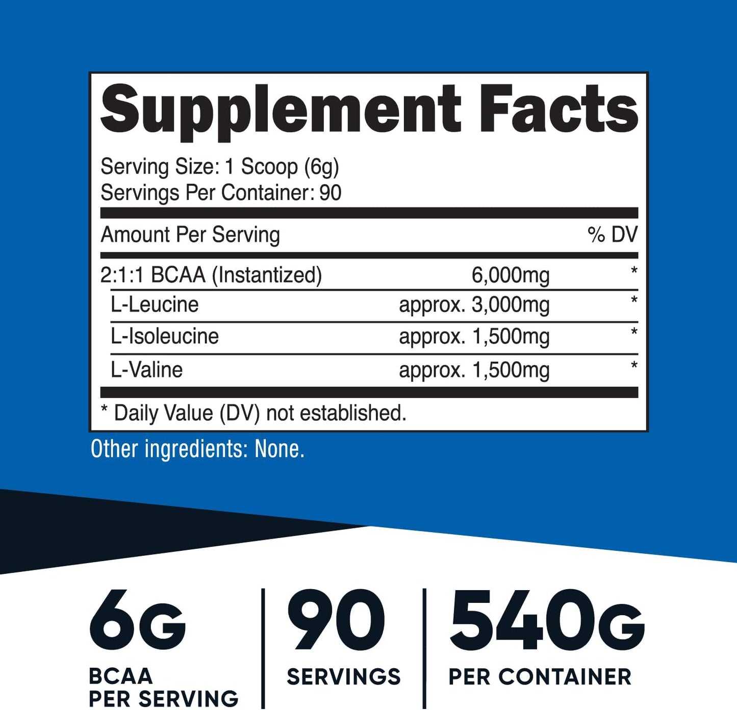 Nutricost BCAA Powder (Strawberry Kiwi, 90 Servings) - Optimal 2:1:1 Ratio