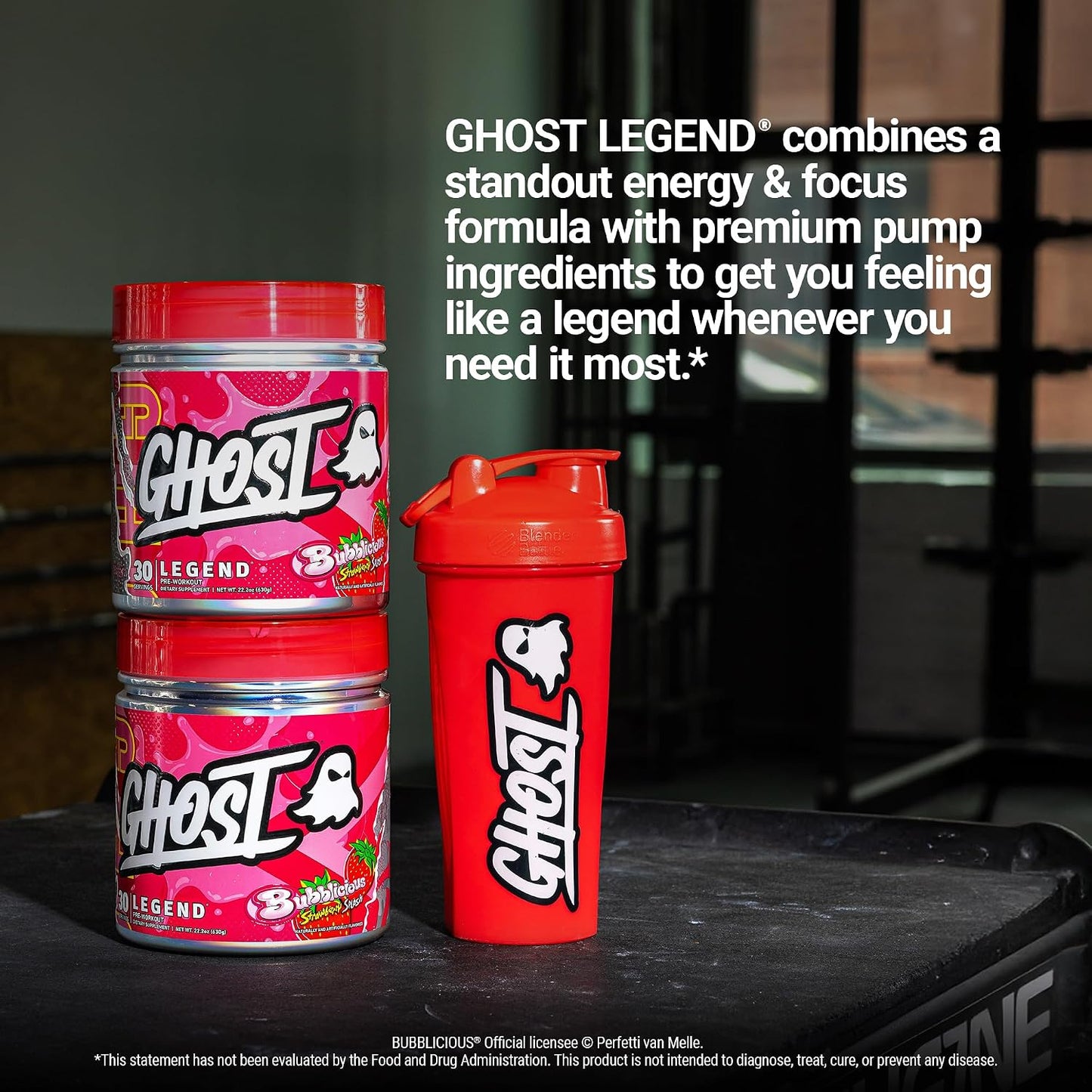 GHOST Legend Pre-Workout Powder, Sonic Cherry Limeade, 30 Servings | Pre-Workout with 300MG Caffeine, L-Citrulline, & Beta Alanine - Energy & Focus for Men & Women - Free of Soy, Sugar, & Gluten