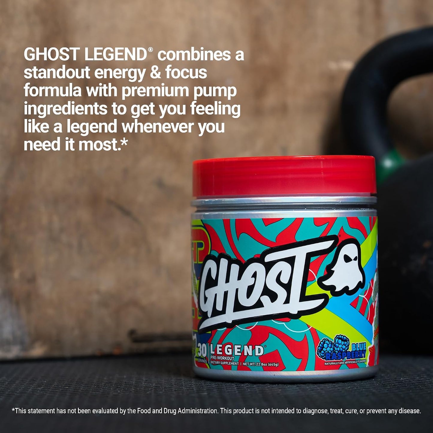GHOST Legend Pre-Workout Powder, Sonic Cherry Limeade, 30 Servings | Pre-Workout with 300MG Caffeine, L-Citrulline, & Beta Alanine - Energy & Focus for Men & Women - Free of Soy, Sugar, & Gluten