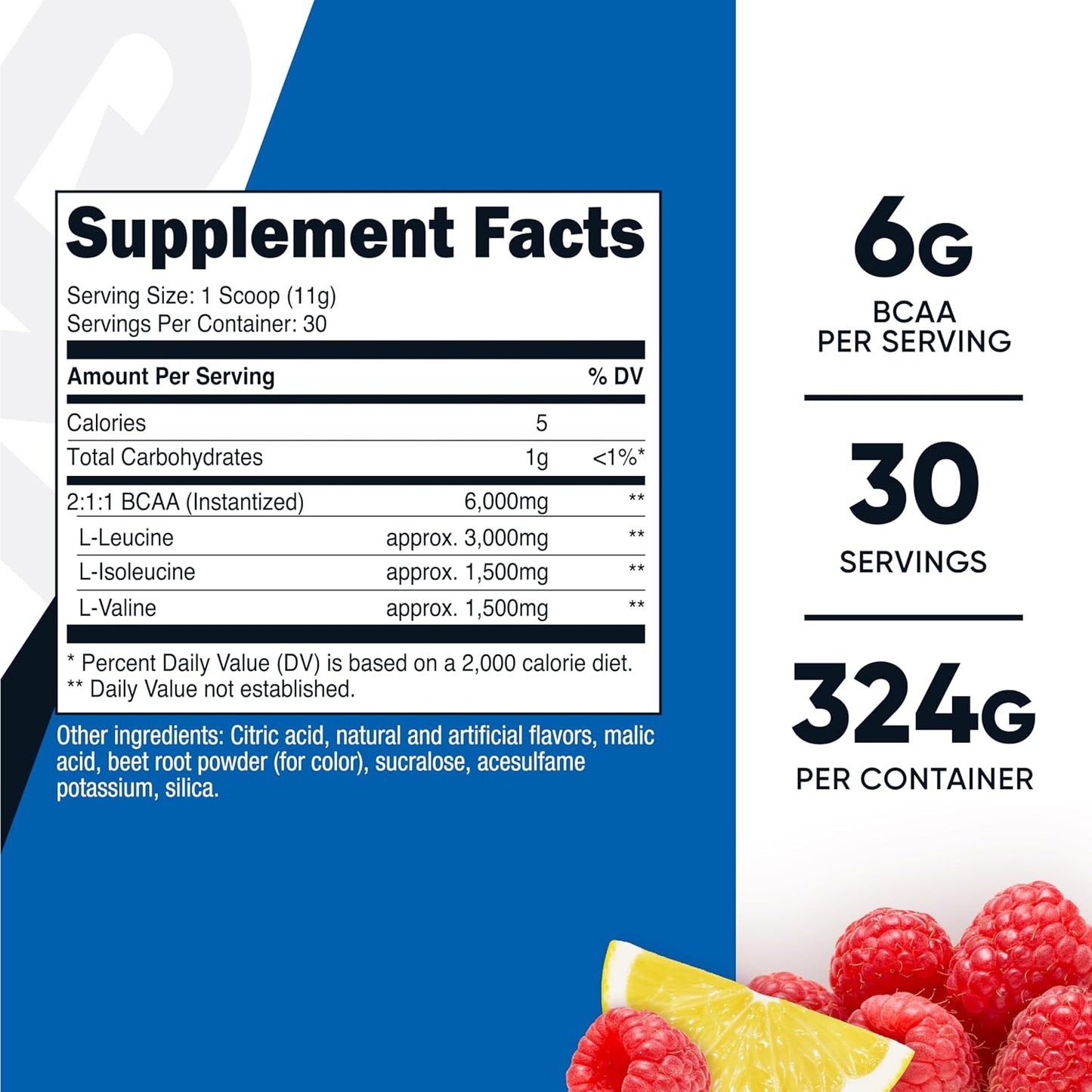 Nutricost BCAA Powder (Strawberry Kiwi, 90 Servings) - Optimal 2:1:1 Ratio