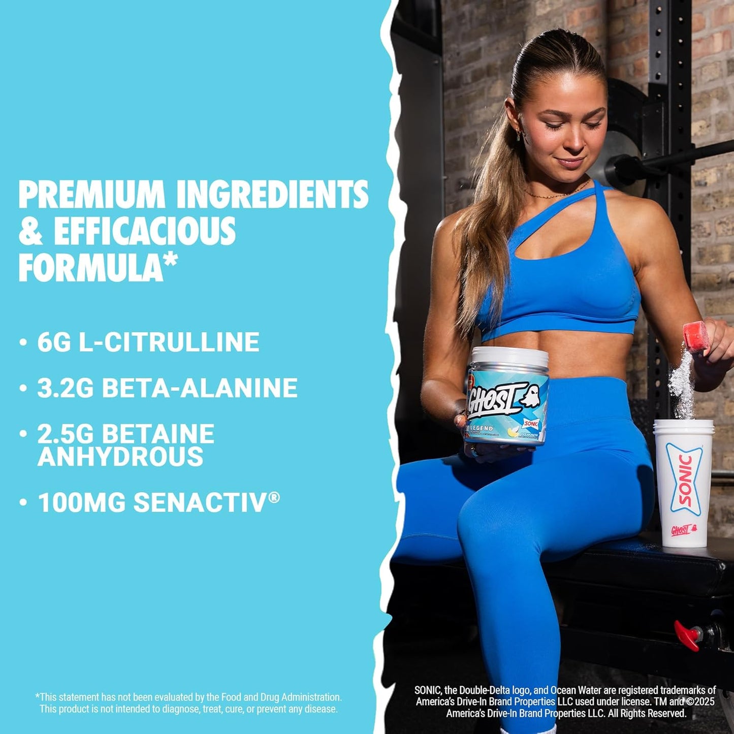 GHOST Legend Pre-Workout Powder, Sonic Cherry Limeade, 30 Servings | Pre-Workout with 300MG Caffeine, L-Citrulline, & Beta Alanine - Energy & Focus for Men & Women - Free of Soy, Sugar, & Gluten