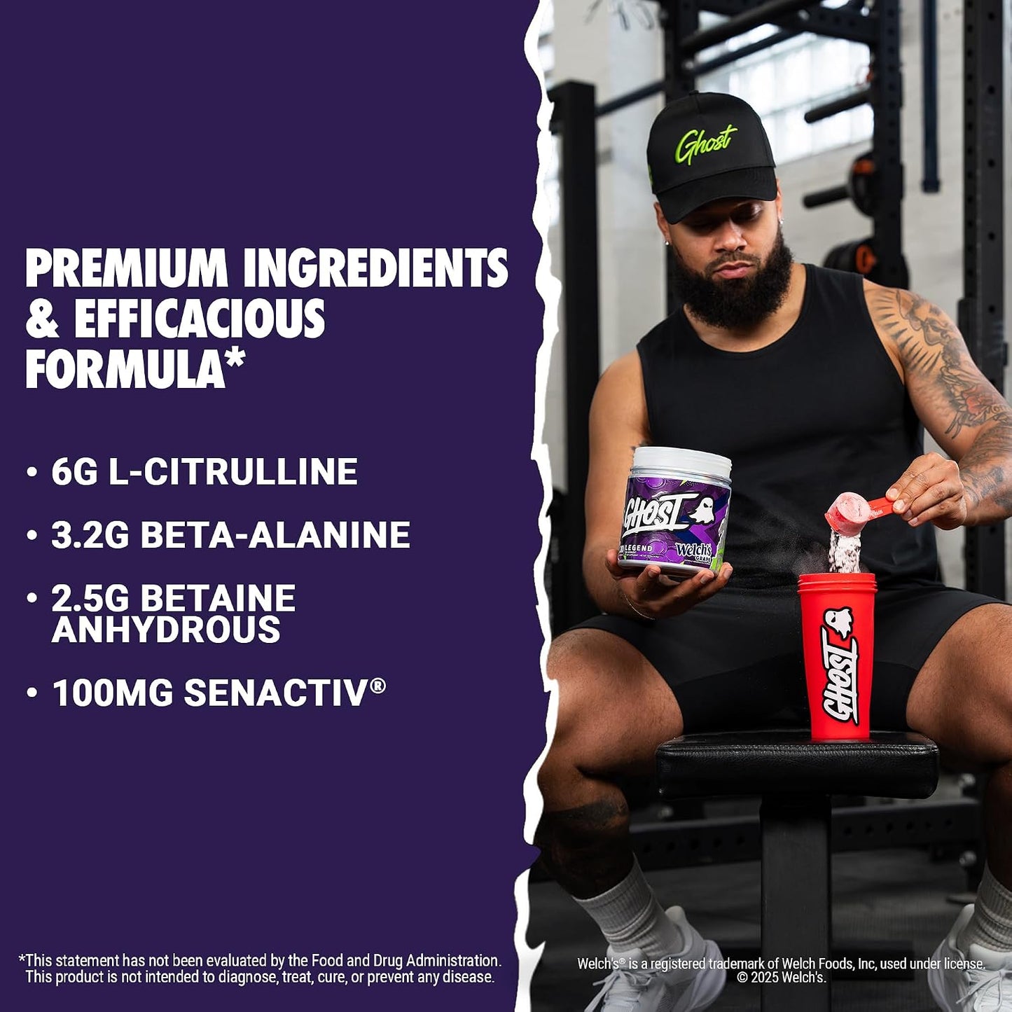 GHOST Legend Pre-Workout Powder, Sonic Cherry Limeade, 30 Servings | Pre-Workout with 300MG Caffeine, L-Citrulline, & Beta Alanine - Energy & Focus for Men & Women - Free of Soy, Sugar, & Gluten