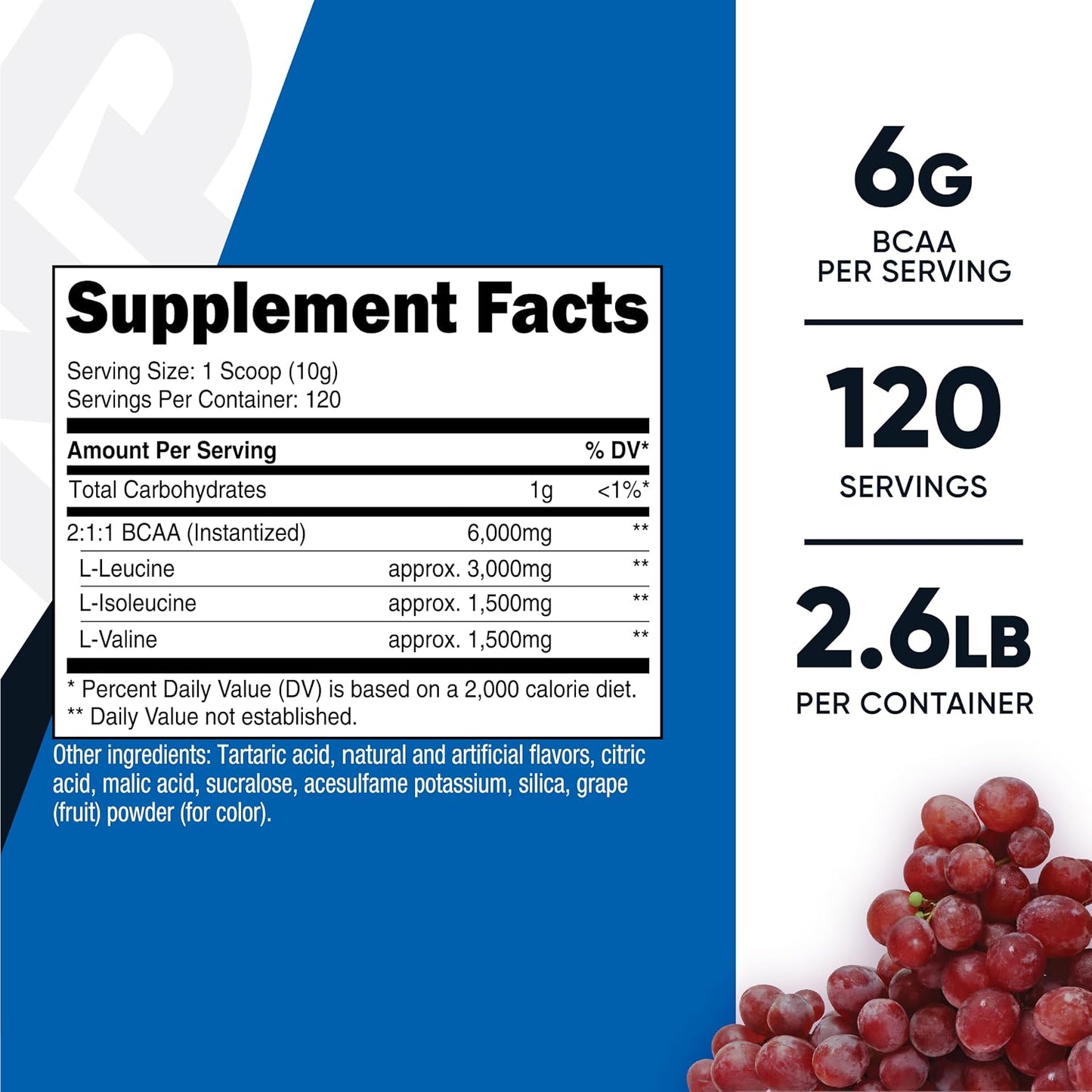 Nutricost BCAA Powder (Strawberry Kiwi, 90 Servings) - Optimal 2:1:1 Ratio