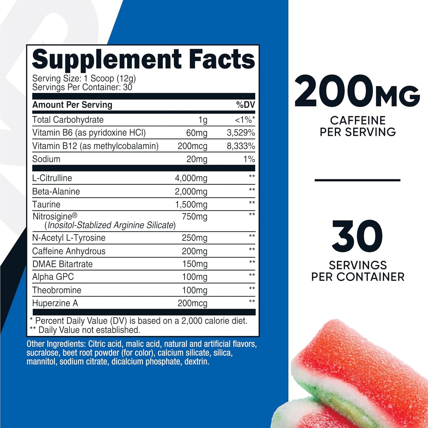 Nutricost Pre-Workout Complex Powder (Blue Raspberry) 30 Servings | Pre-Workout Supplement with Beta-Alanine, Taurine & Amino Acids