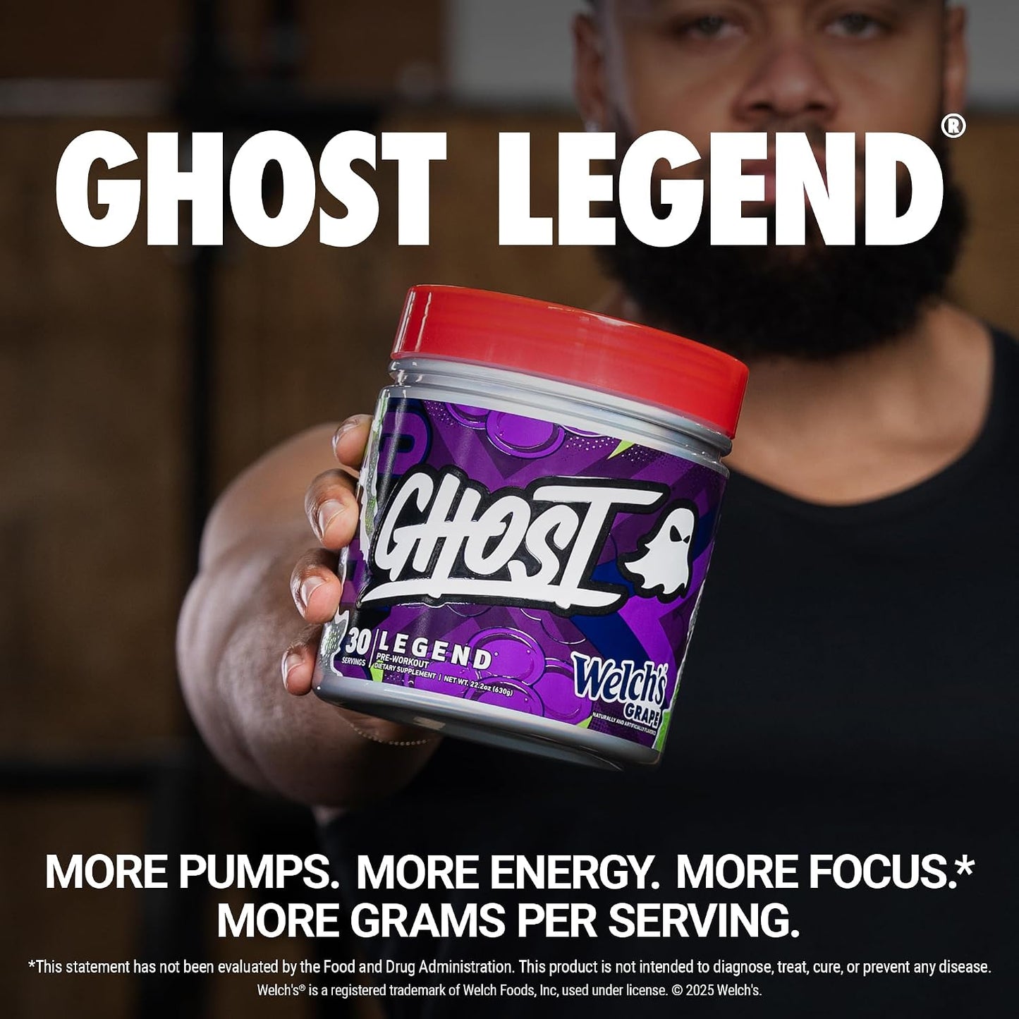 GHOST Legend Pre-Workout Powder, Sonic Cherry Limeade, 30 Servings | Pre-Workout with 300MG Caffeine, L-Citrulline, & Beta Alanine - Energy & Focus for Men & Women - Free of Soy, Sugar, & Gluten
