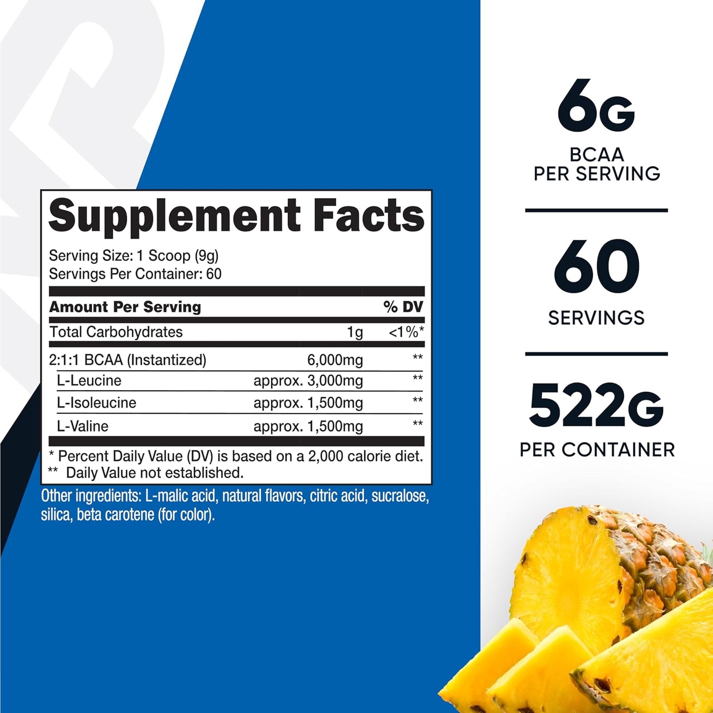 Nutricost BCAA Powder (Strawberry Kiwi, 90 Servings) - Optimal 2:1:1 Ratio