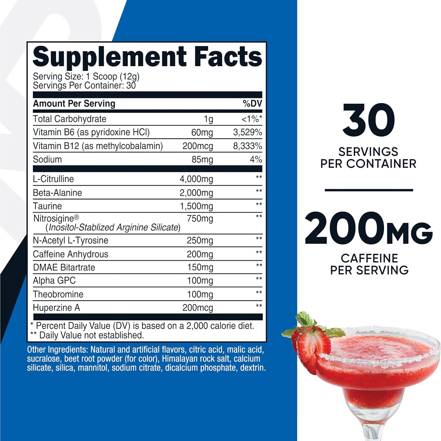 Nutricost Pre-Workout Complex Powder (Blue Raspberry) 30 Servings | Pre-Workout Supplement with Beta-Alanine, Taurine & Amino Acids