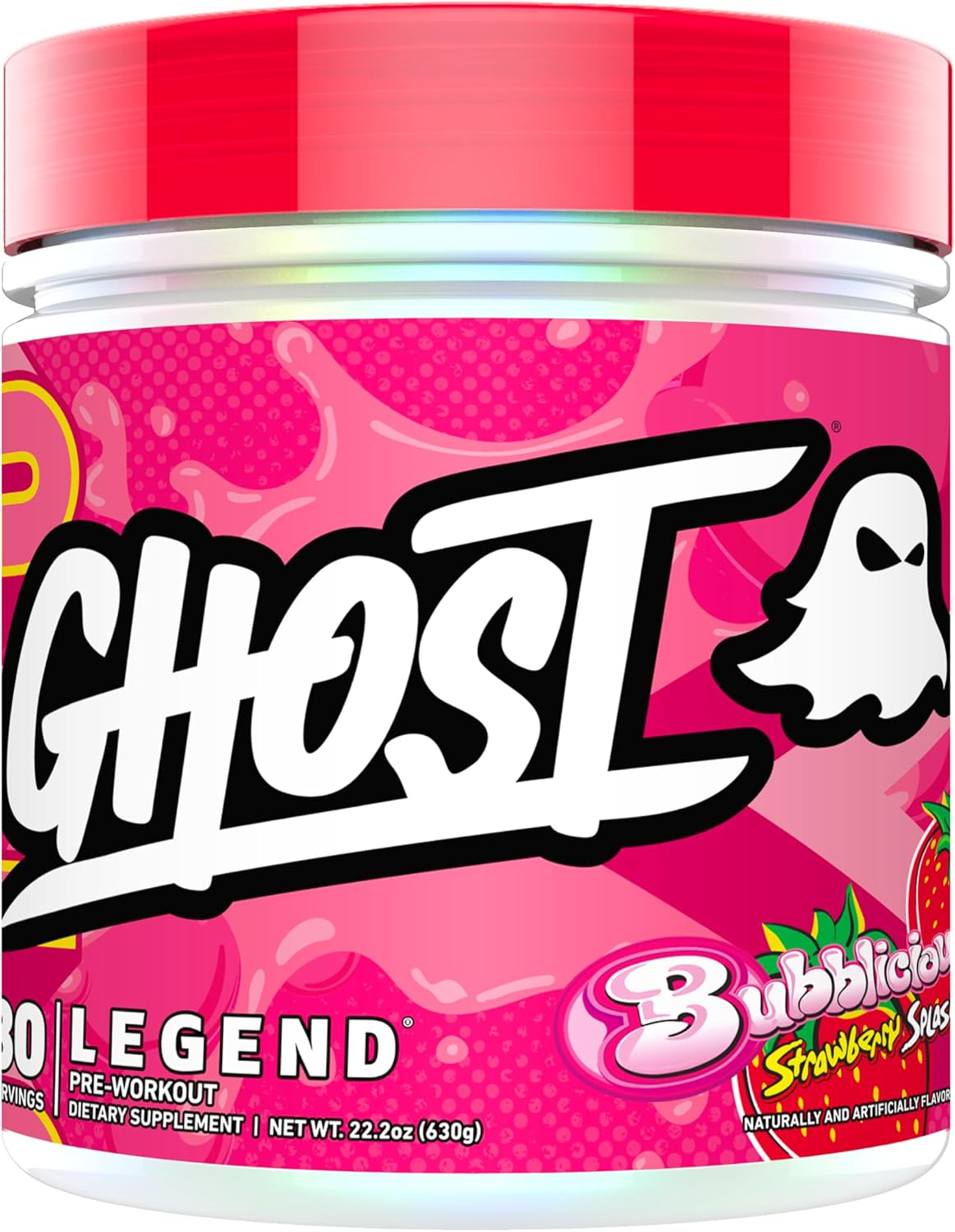 GHOST Legend Pre-Workout Powder, Sonic Cherry Limeade, 30 Servings | Pre-Workout with 300MG Caffeine, L-Citrulline, & Beta Alanine - Energy & Focus for Men & Women - Free of Soy, Sugar, & Gluten