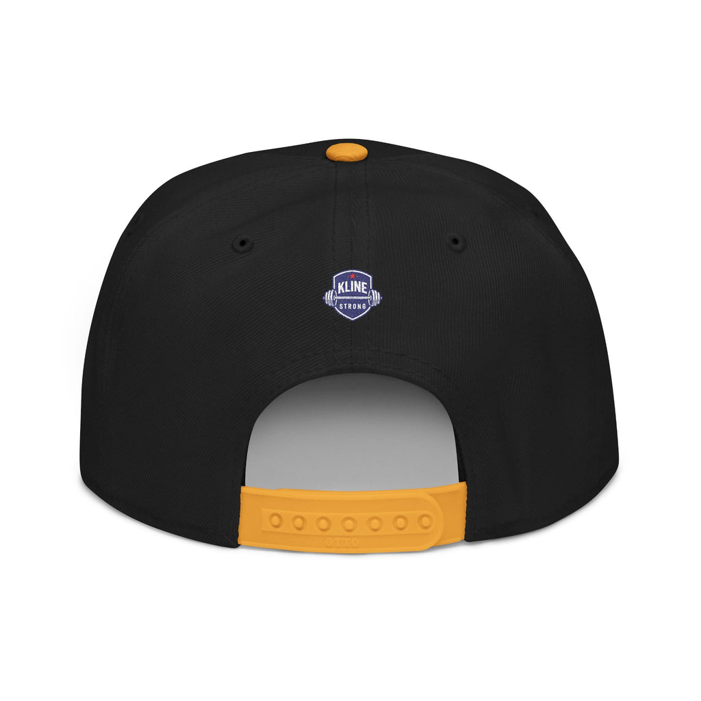 Embroidered Street Patch Snapback Hat — Red Graffiti Logo